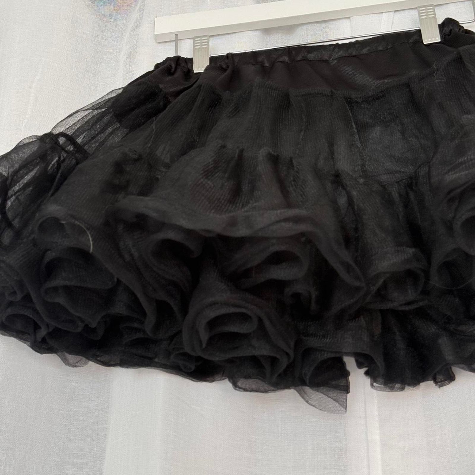 Other ✿ sheer black ruffle mini skirt ✿ Size 29" - 3 Thumbnail