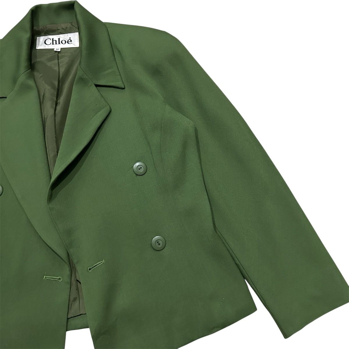 Other Chloé Breasted Blazer Green Size 40R - 5 Thumbnail