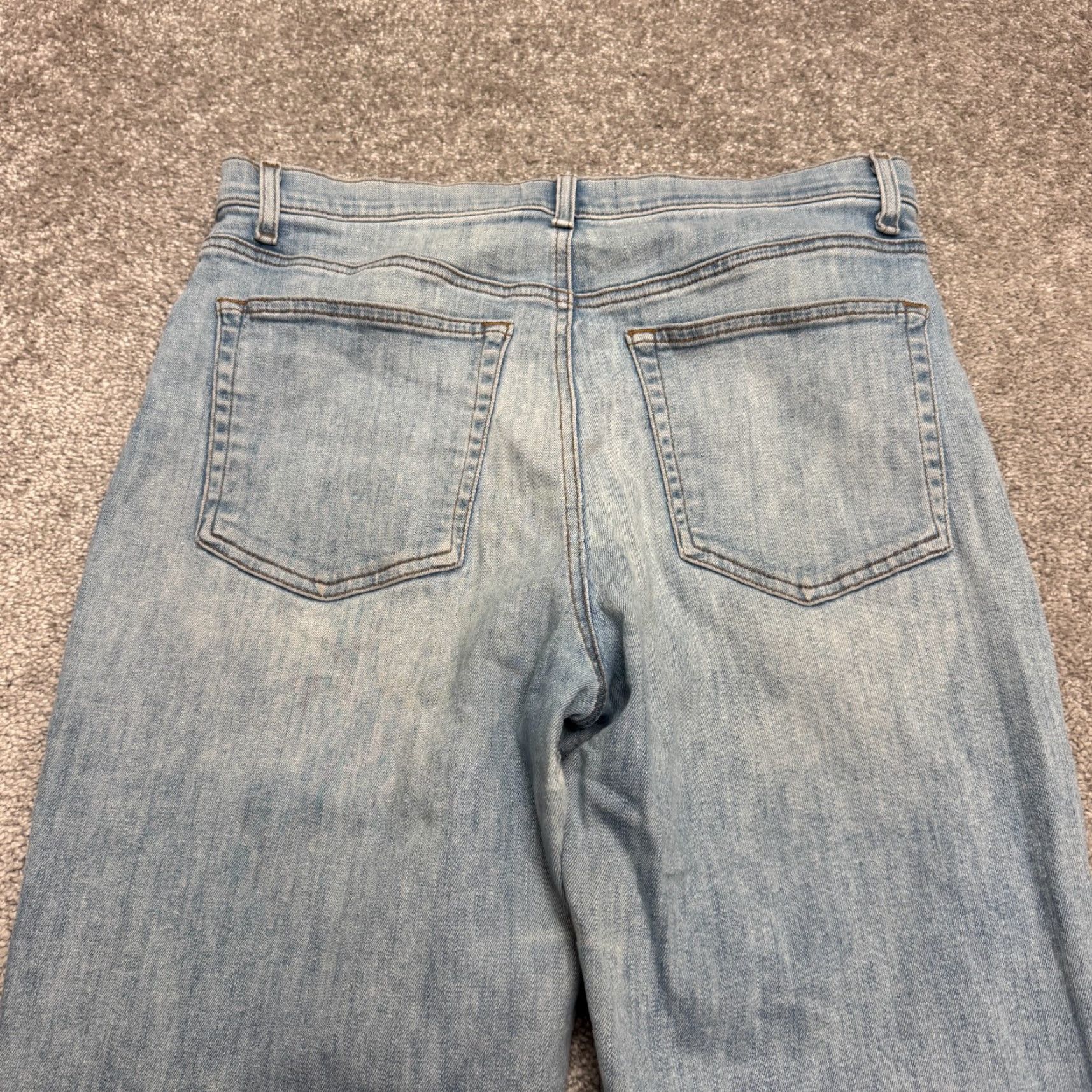 Reformation VINTAGE Reformation Claudia Relaxed Straight Leg Denim Jeans Womens 30 Curacao High Rise Blue 30 Jeans Womens Size 24" / US 00 / IT 34 - 4 Thumbnail