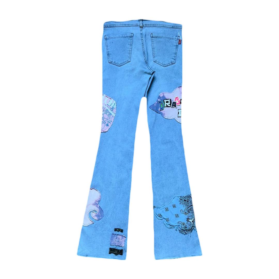 Other Upcycled “DRAGON POWER” Jeans Size 27" / US 4 / IT 40 - 2 Thumbnail
