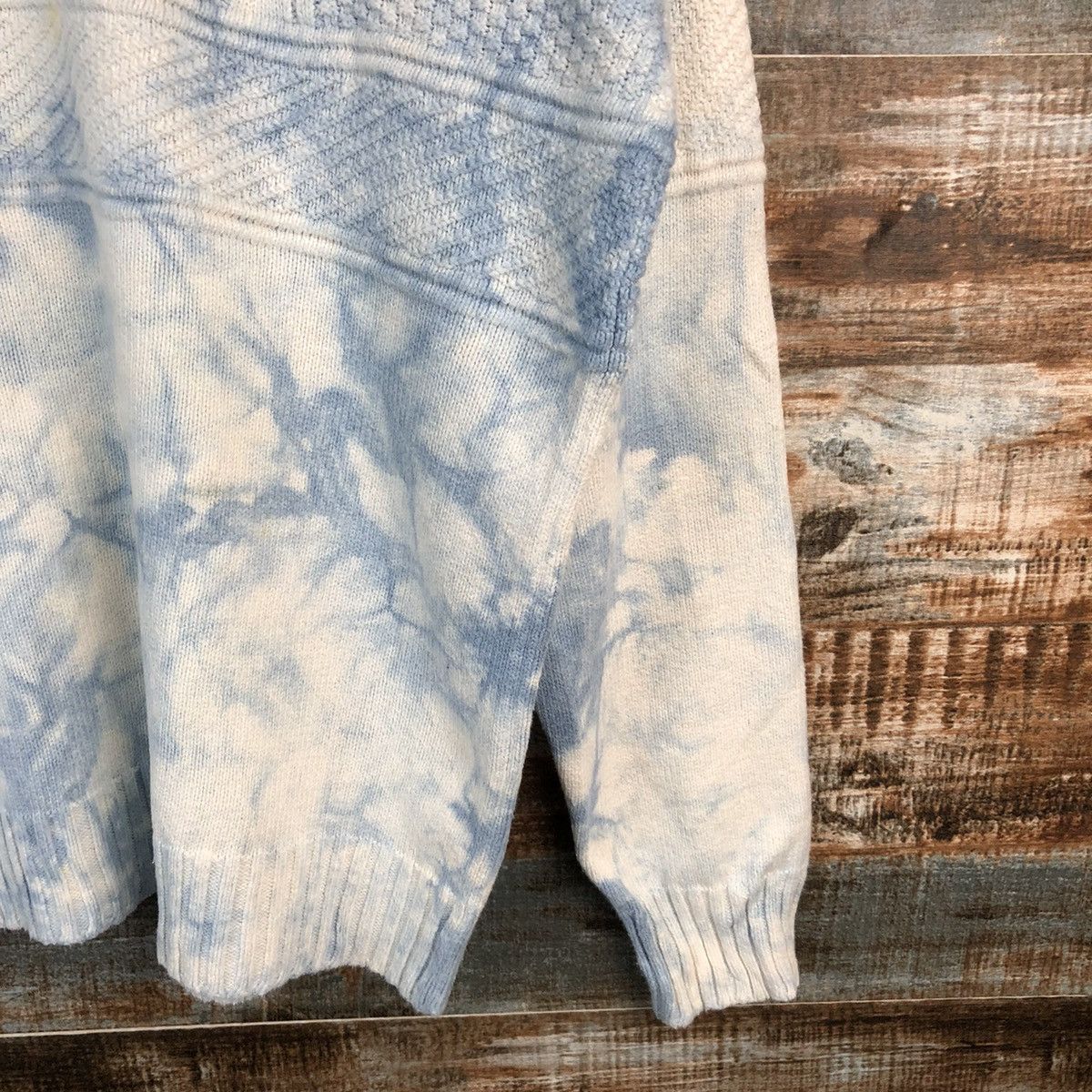 Japanese Brand Estnation Blue Tye Dye faded sweatshirt Knitwear #A1268 Size US M / EU 48-50 / 2 - 8 Thumbnail