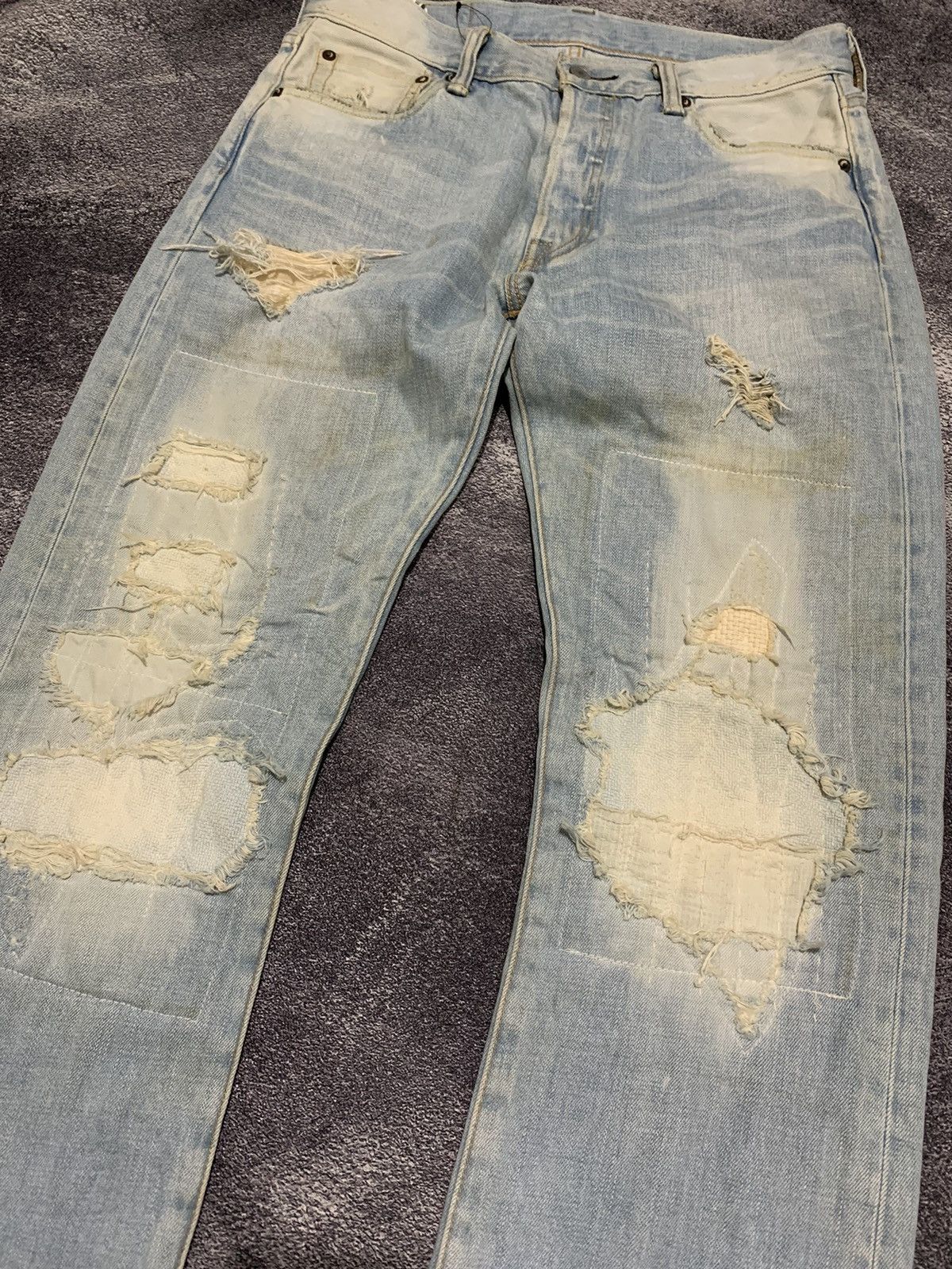 Levi's Denim pants Levi’s 501 ripped vintage Size US 32 / EU 48 - 2 Thumbnail