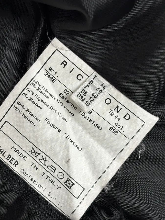John Richmond 2000S Richmond Black Nylon Signature Minimalist Jacket Size M / US 6-8 / IT 42-44 - 10 Thumbnail