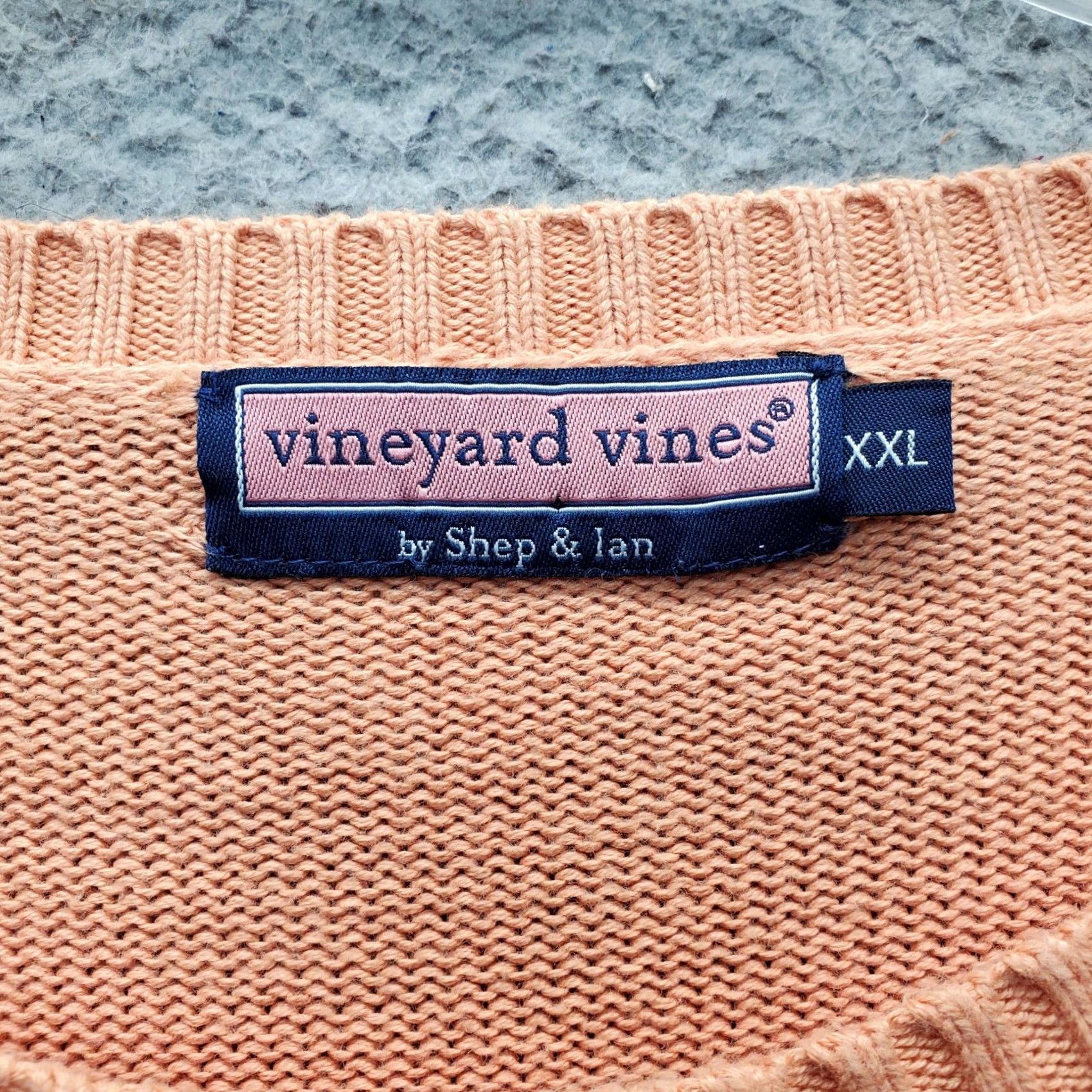 Vineyard Vines Vineyard Vines Mens XXL Orange Knit Long Sleeve Crew Neck Logo Pullover Sweater Size US XXL / EU 58 / 5 - 5 Thumbnail