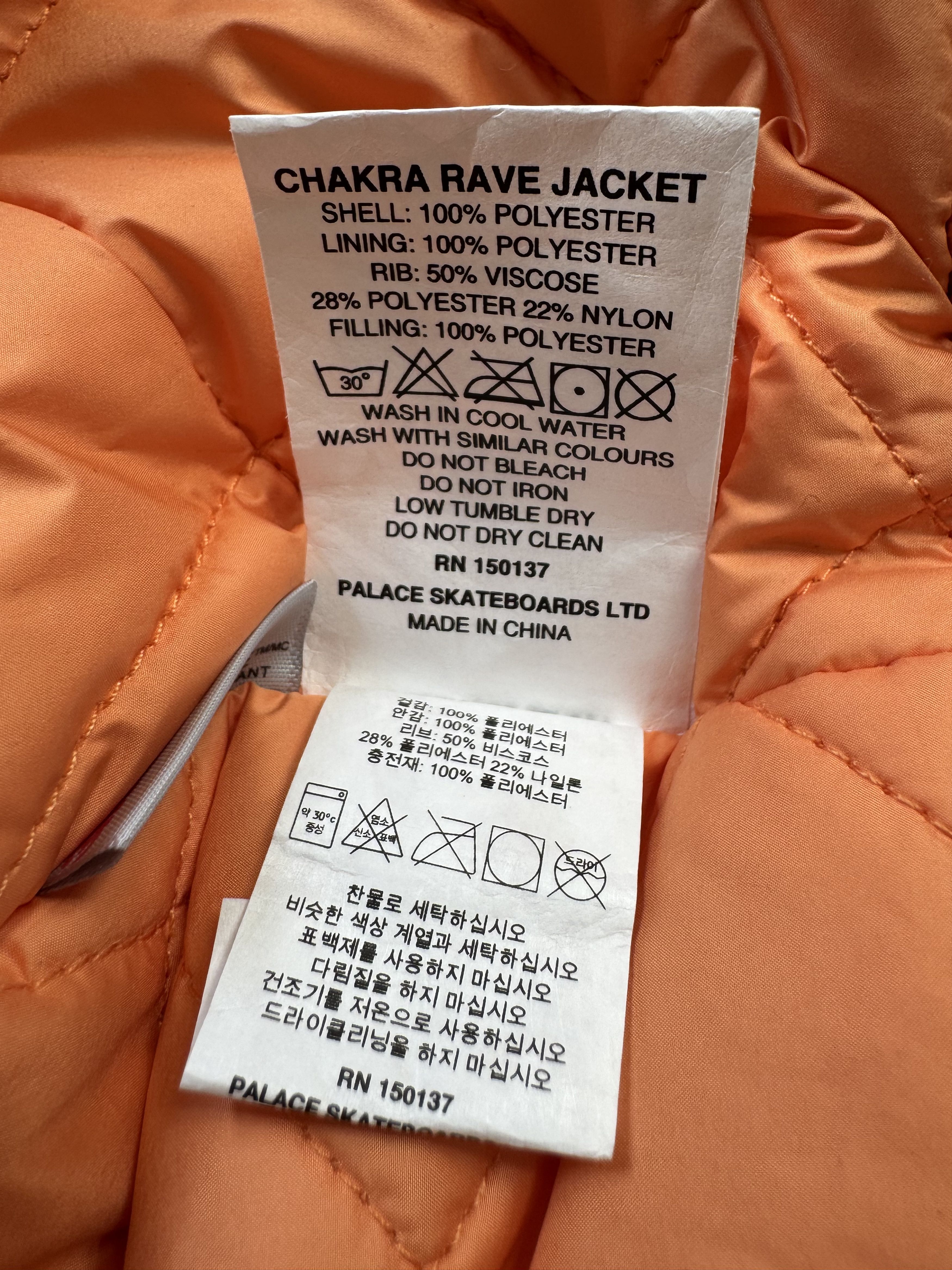 Palace Chakra rave bomber jacket PALACE (new) Size US M / EU 48-50 / 2 - 8 Thumbnail