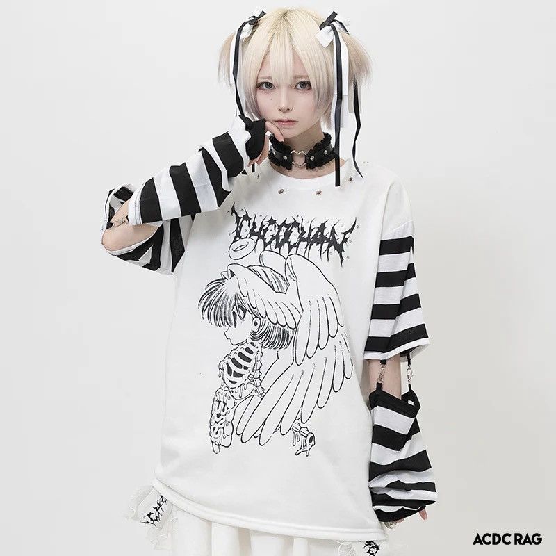 Seditionaries ACDC RAG 🇯🇵 Rib Cage Angel Anime Longsleeve Shirt Size US L / EU 52-54 / 3 - 11 Thumbnail
