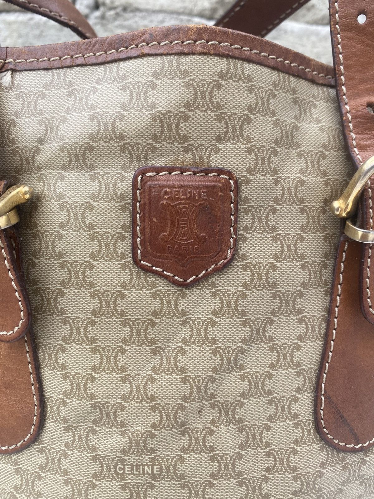 Celine Rare CELINE Monogram Handle Bag Size ONE SIZE - 7 Thumbnail