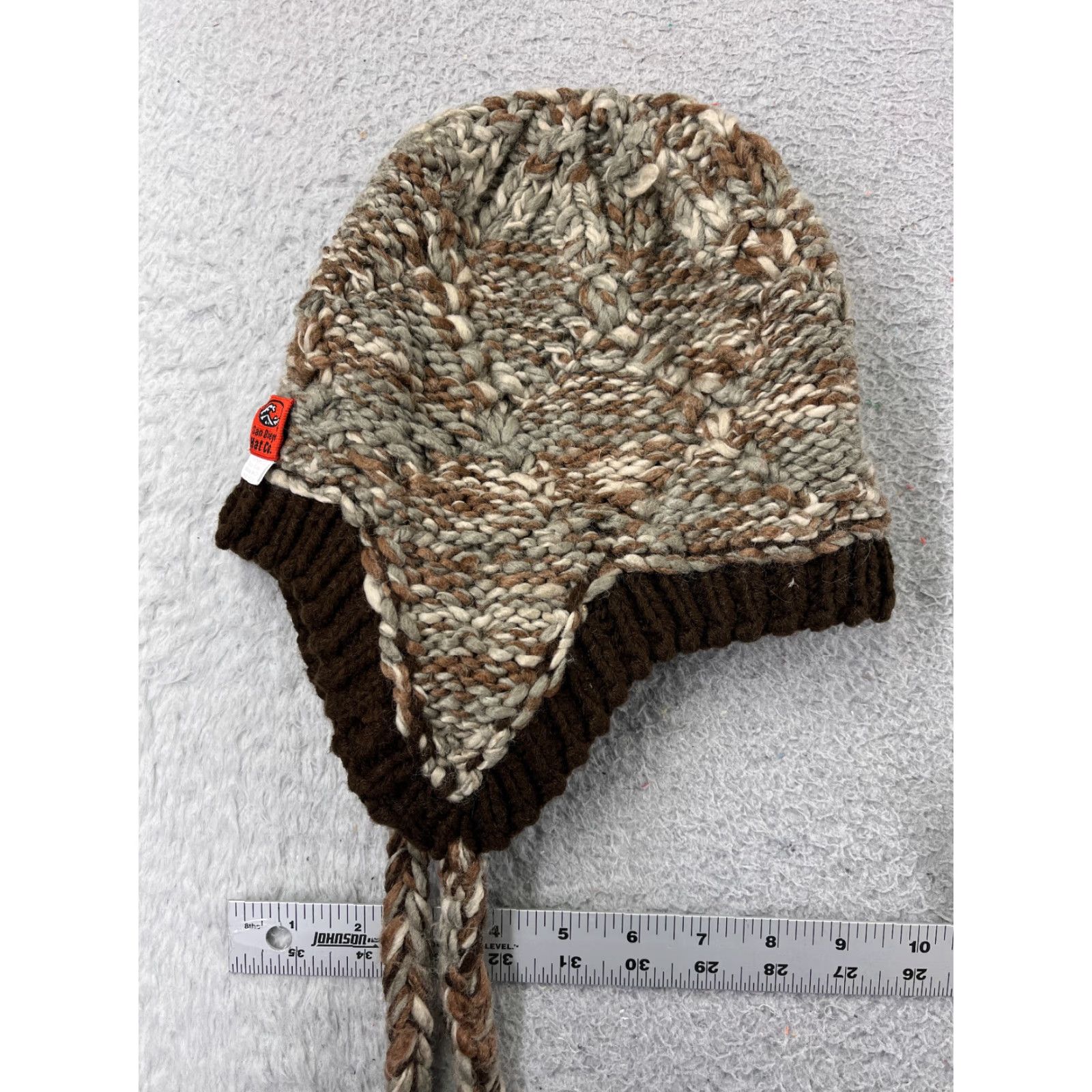 Vintage San Diego Hat Co Beanie Hat Womens One Size Brown Ear Flaps Wool Acrylic Blend Size ONE SIZE - 4 Thumbnail