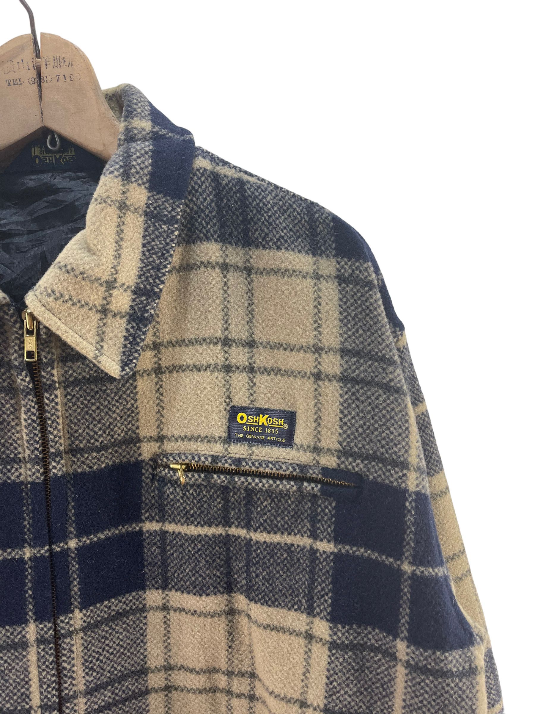 Oshkosh Vintage Oshkosh Flannel Wool Jacket Size L / US 10 / IT 46 - 9 Thumbnail
