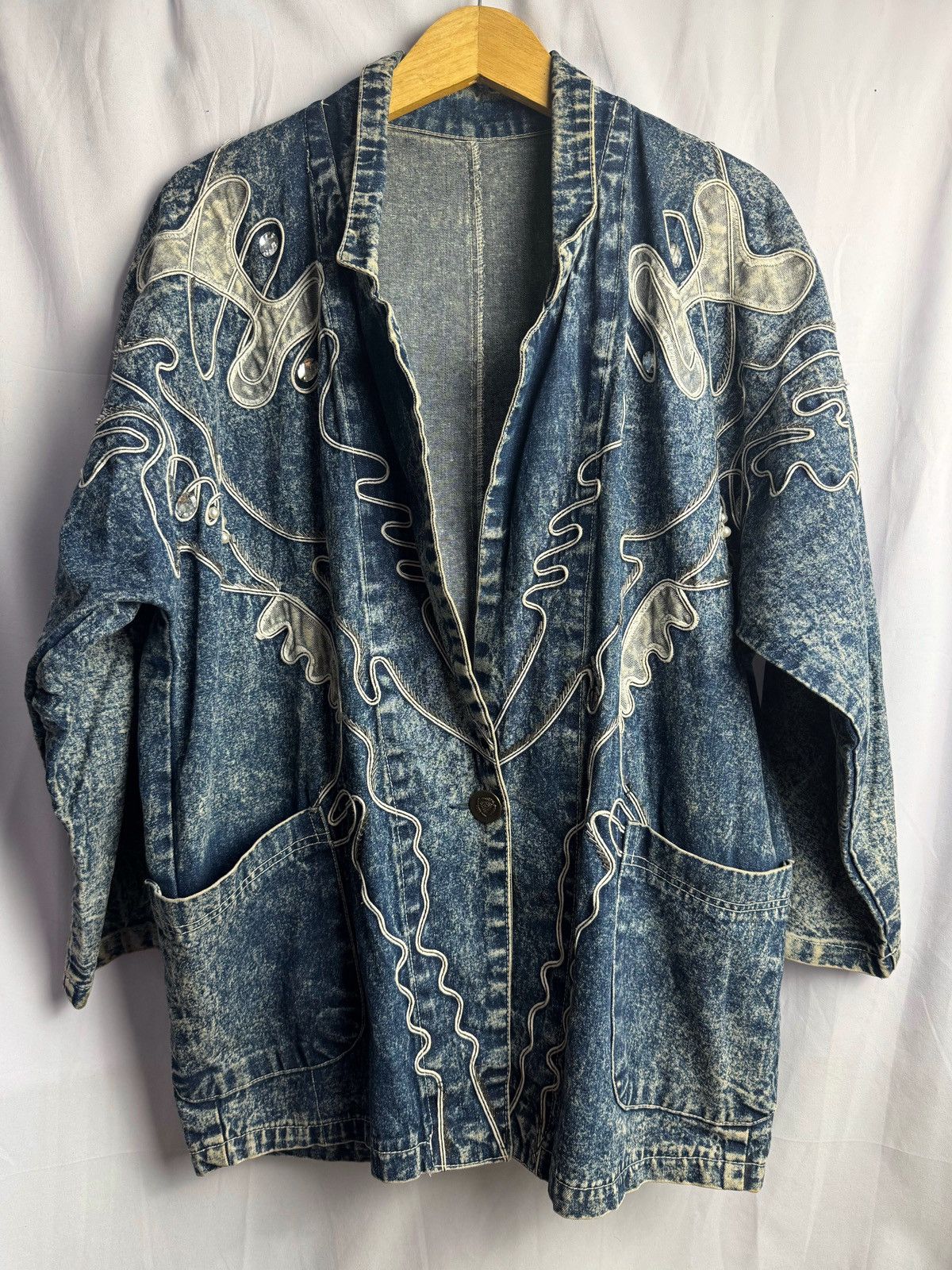 If Six Was Nine × Japanese Brand × Le Grande Bleu (L.G.B.) Japanese Style Denim Like Blazer Issey ys style Size US L / EU 52-54 / 3 - 1 Thumbnail