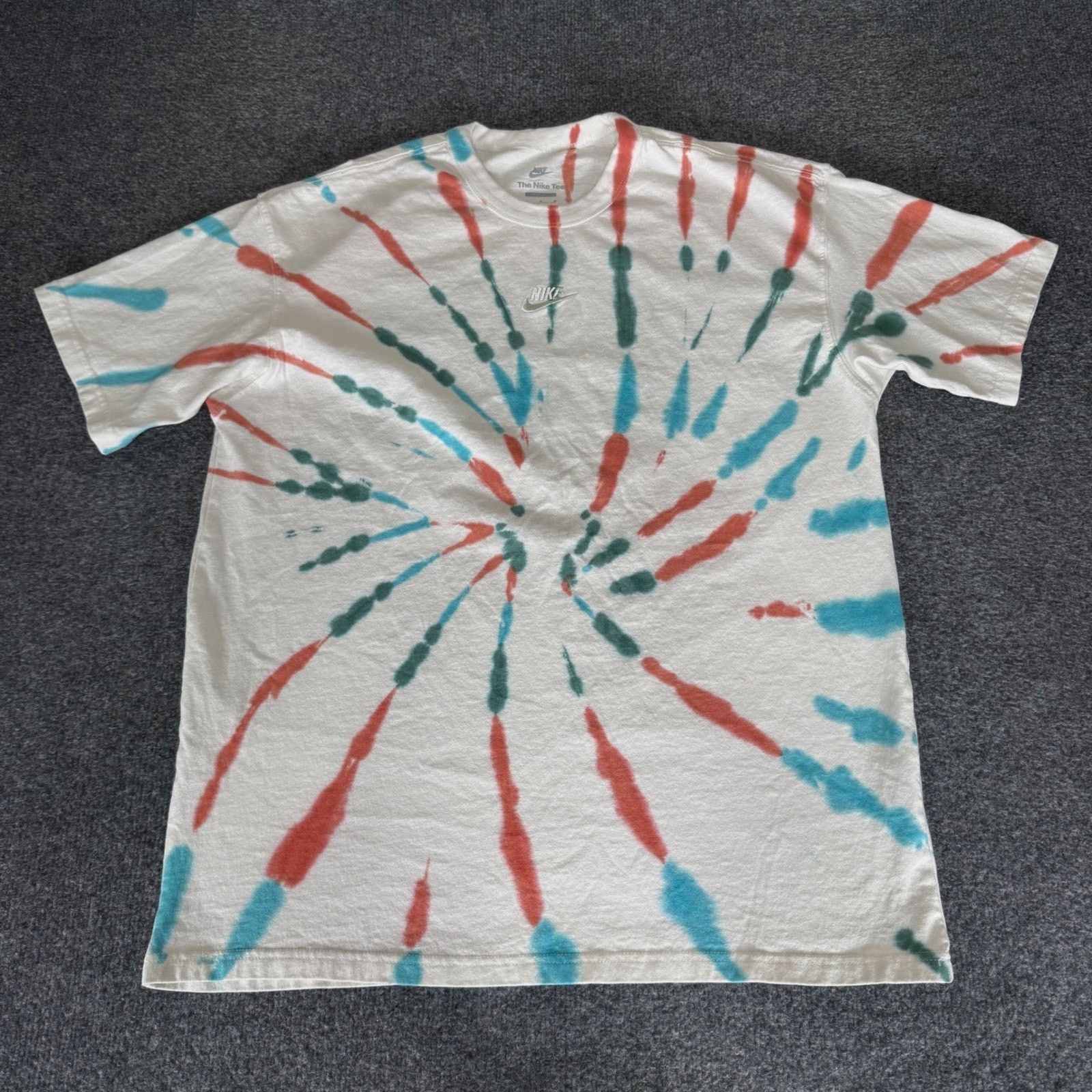 Nike Nike Mens Tie Dye Spiral Graphic T-Shirt Sportswear MAX90 Size US M / EU 48-50 / 2 - 1 Thumbnail