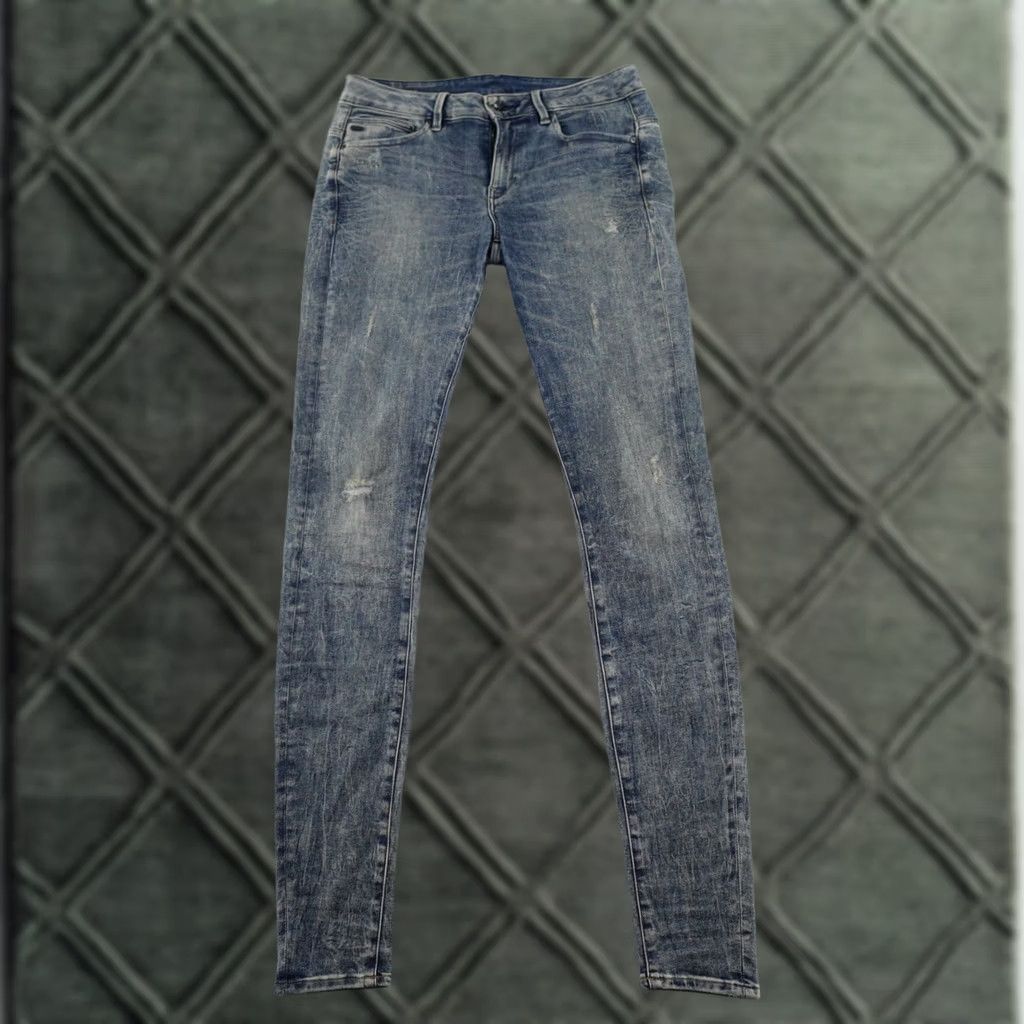 G-Star G-Star Jeans Skinny 31 (31X33) Denim Blue Wash Womens 5-Pocket Stretch Slim Mid Mafid VINTAGE? (No) Size 24" / US 00 / IT 34 - 1 Thumbnail