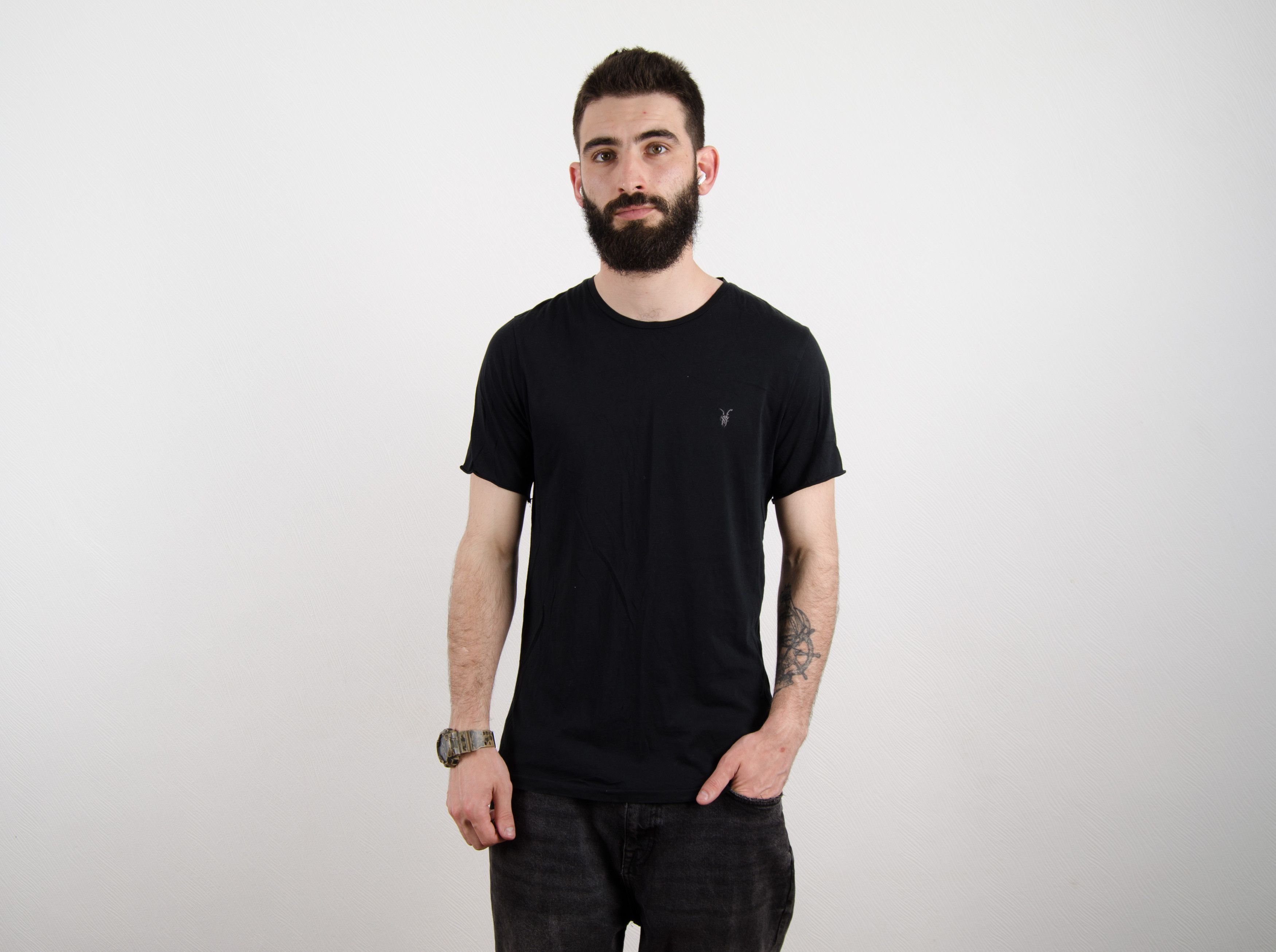 Allsaints AllSaints Black Basic Logo T shirt M Size US M / EU 48-50 / 2 - 1 Thumbnail