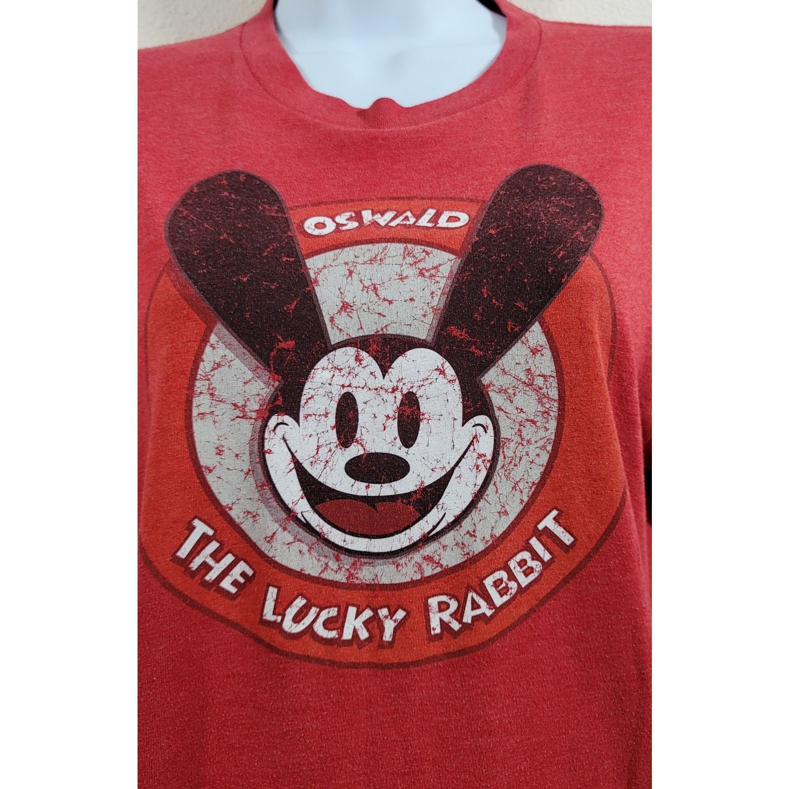 Disney Disneyland Red Oswald The Lucky Rabbit Small Distressed Size US S / EU 44-46 / 1 - 2 Thumbnail
