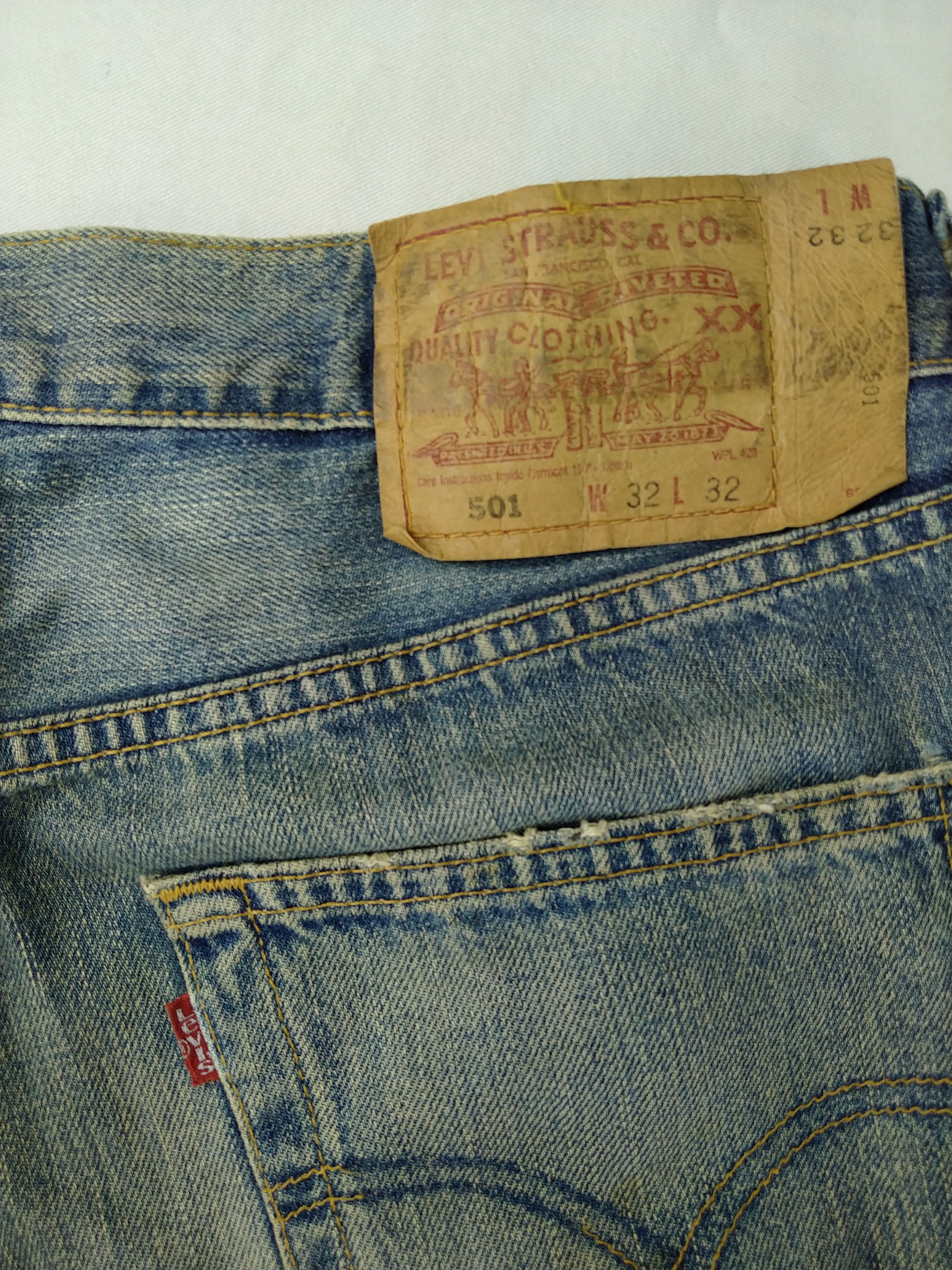 Levi's Rusty Ripped Vintage Levi's 501 Denim 32 x 27.5 JN523 Size US 32 / EU 48 - 9 Thumbnail