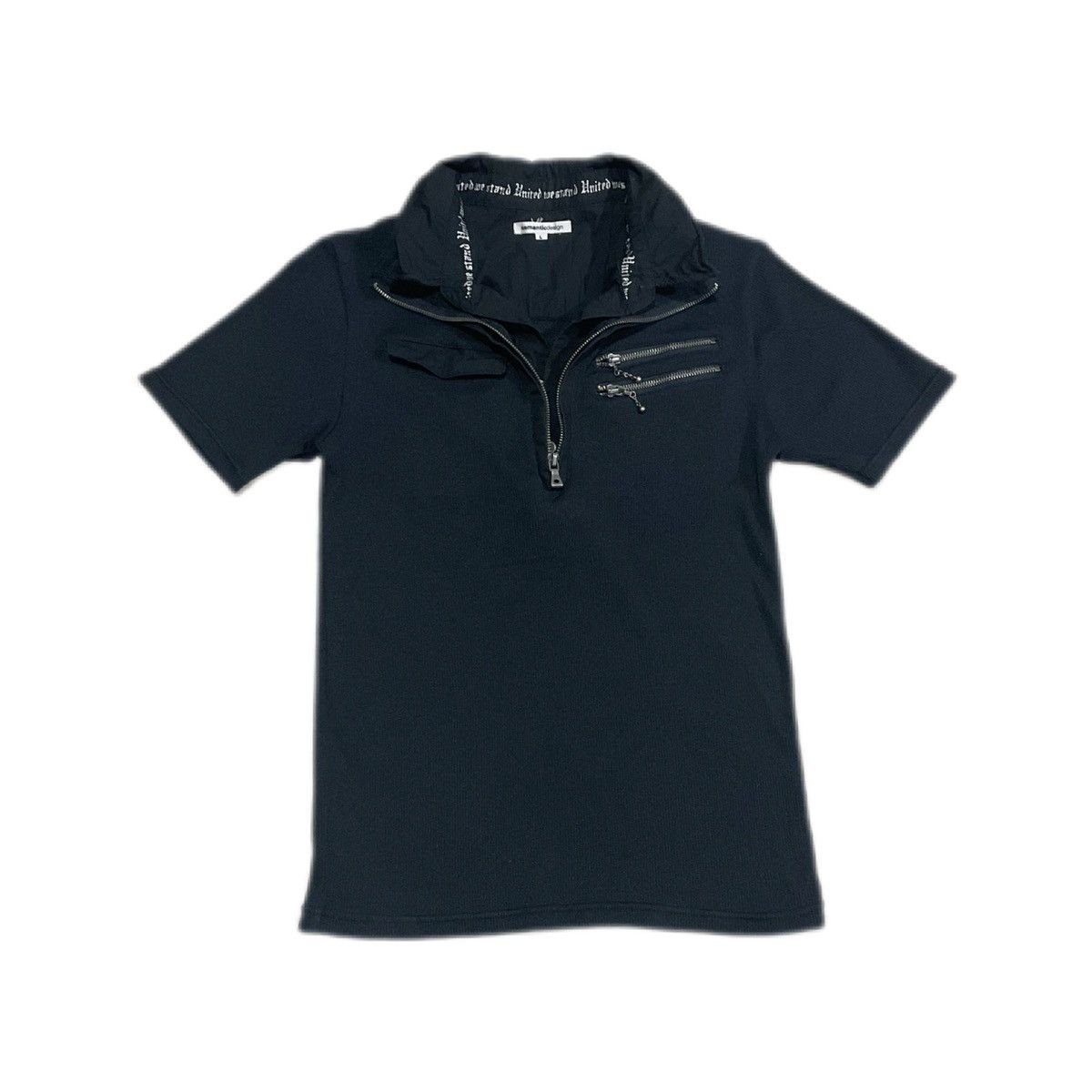 If Six Was Nine × Japanese Brand × semanticdesign 🔥Sidk Y2K Semantic Design Double Collar Zipper Polo Shirt Size US L / EU 52-54 / 3 - 2 Thumbnail