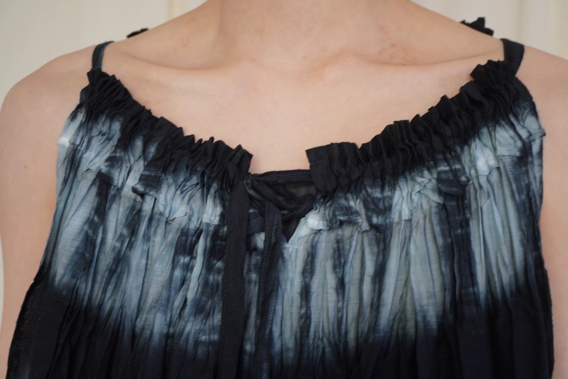 Issey Miyake ISSEY MIYAKE me 2000s TieDye Drawstring Cami Dress Size ONE SIZE - 6 Thumbnail