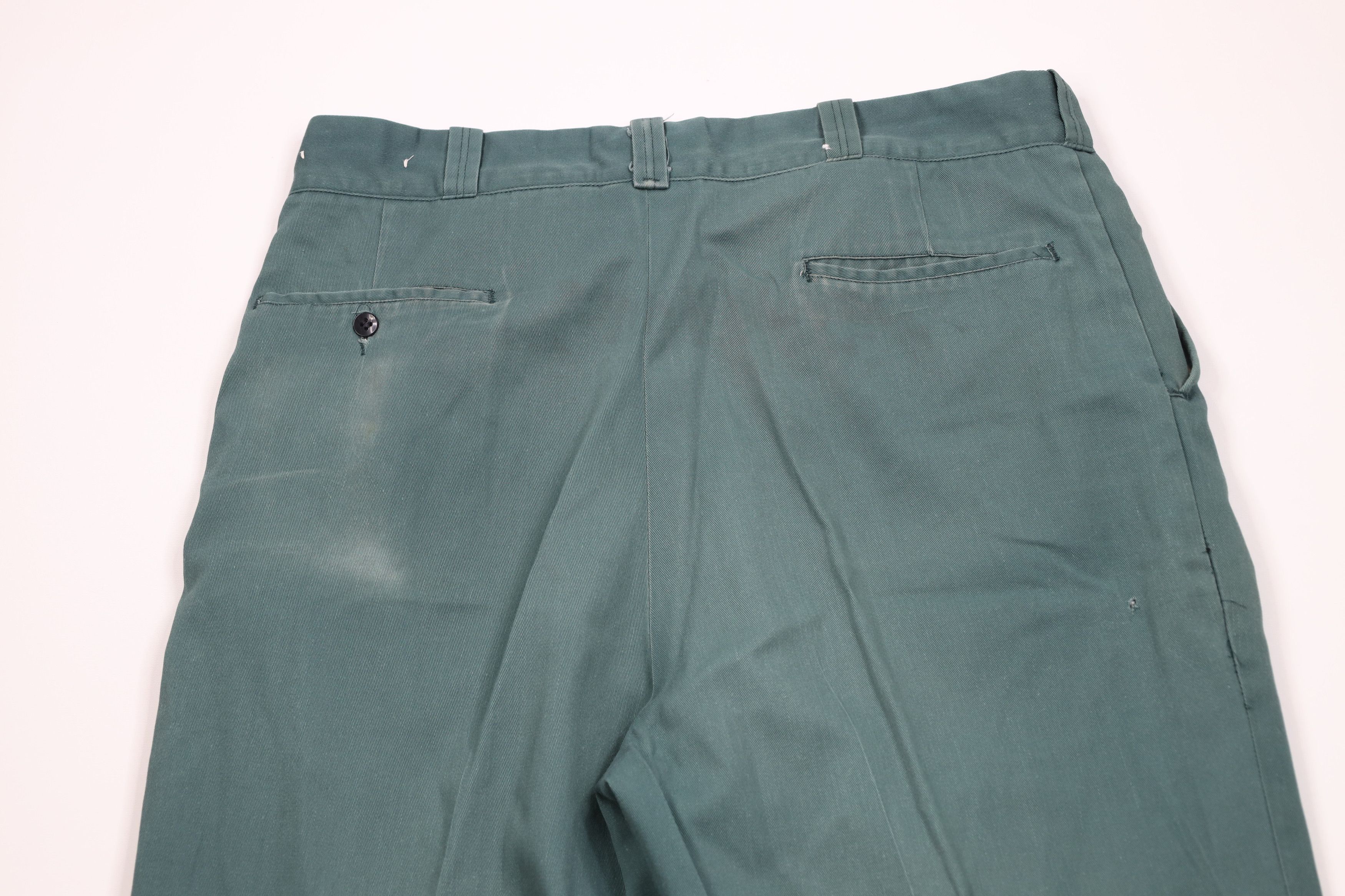 Big Mac Vintage 60s 70s Big Mac Workwear Mechanic Pants Green USA Size US 36 / EU 52 - 14 Thumbnail