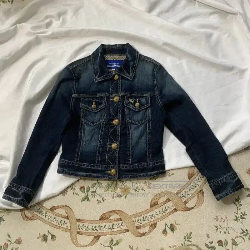Burberry Burberry Women's Blue Cotton Jacket. Size M / US 6-8 / IT 42-44 - 1 Thumbnail