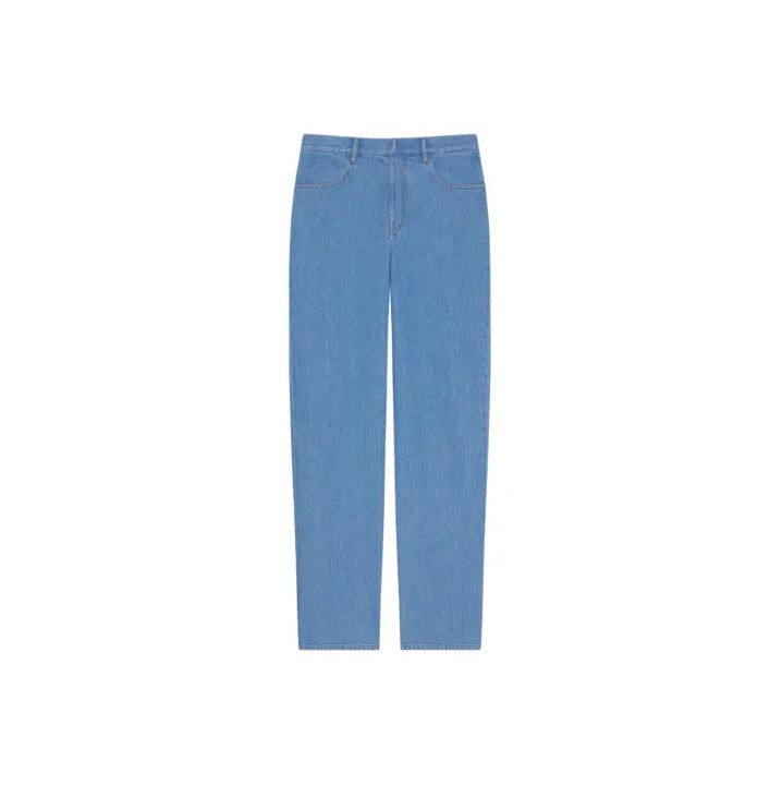 Givenchy Givenchy FW24 Logo Rivet Mid-Rise Straight Jeans Size US 33 - 1 Thumbnail