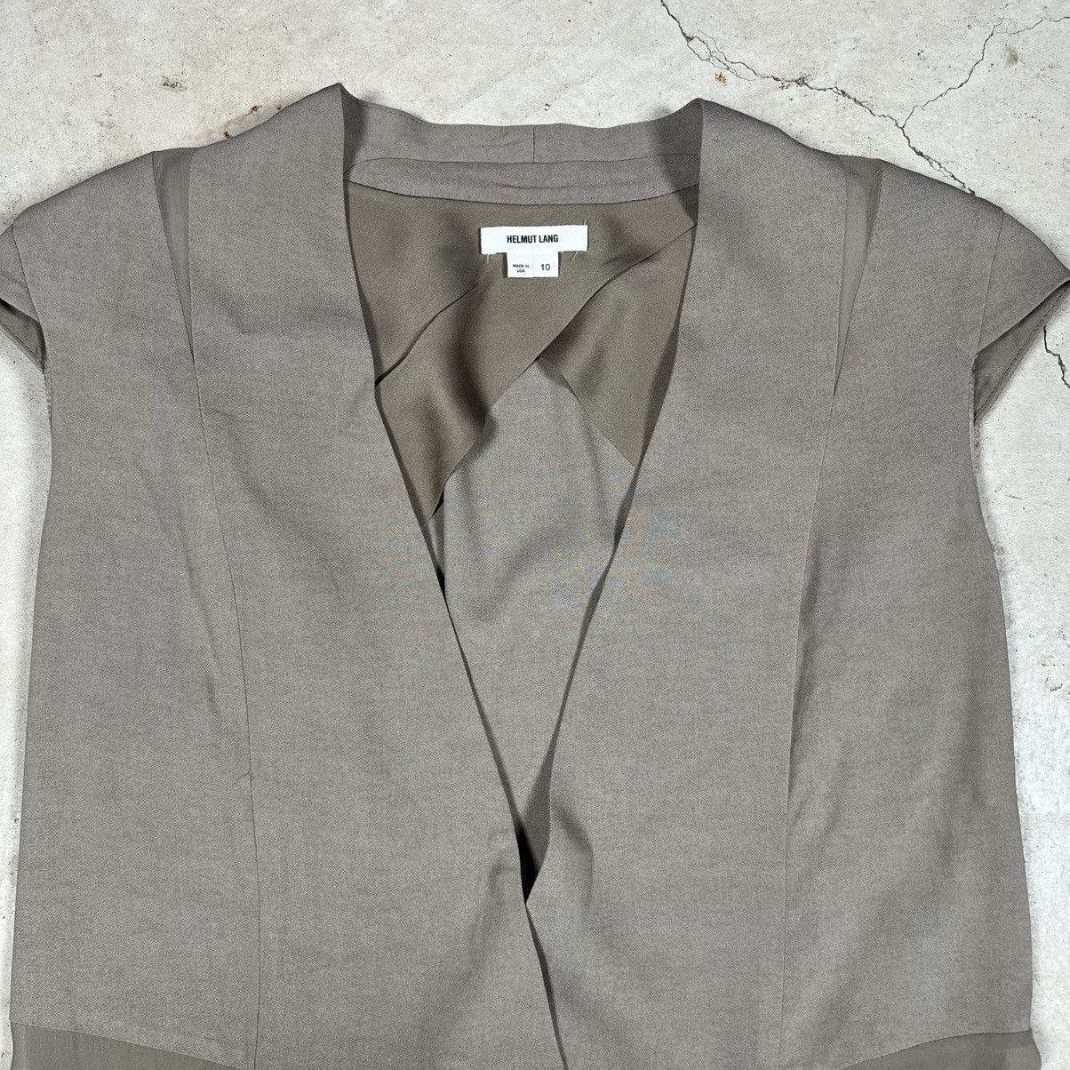 Helmut Lang Helmut Lang Women’s Sleeveless Blazer Size L / US 10 / IT 46 - 3 Thumbnail
