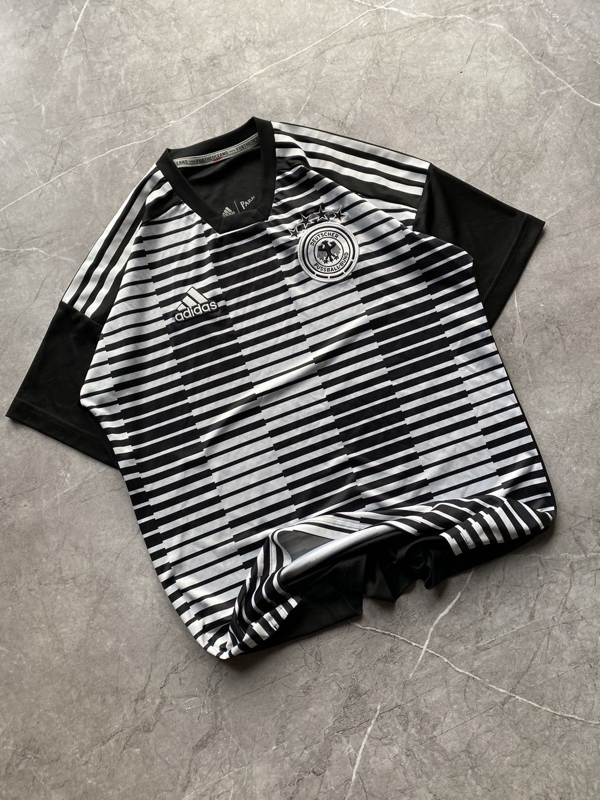 Adidas Vintage Adidas Parley Germany Deutscher Soccer Jersey Size US S / EU 44-46 / 1 - 1 Thumbnail