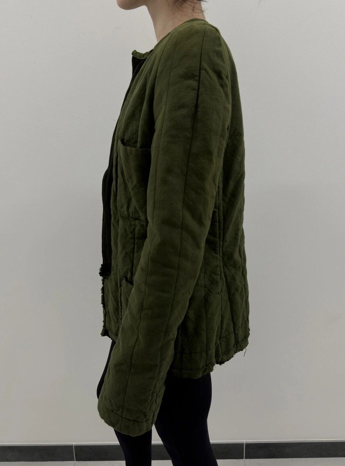 Haider Ackermann Haider Ackermann Black Quilted Contrast Jacket Womens Size XS / US 0-2 / IT 36-38 - 6 Thumbnail