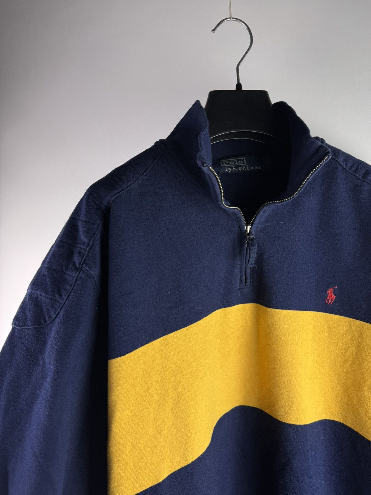 Polo Ralph Lauren Vintage 90s Polo Ralph Lauren Rugby 1/4 Zip Sweatshirt Size US L / EU 52-54 / 3 - 2 Thumbnail
