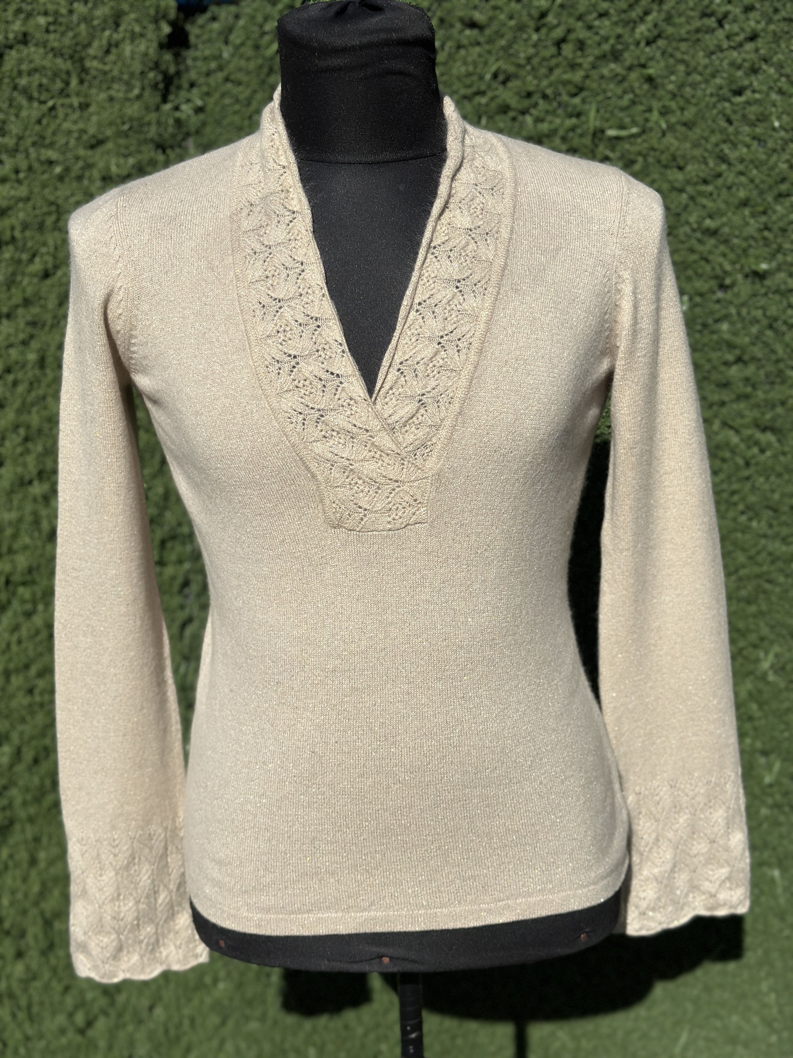 Brunello Cucinelli Brunello Cucinelli Cashmere Pointelle Cuffs Pullover Size XL Size XL / US 12-14 / IT 48-50 - 3 Thumbnail