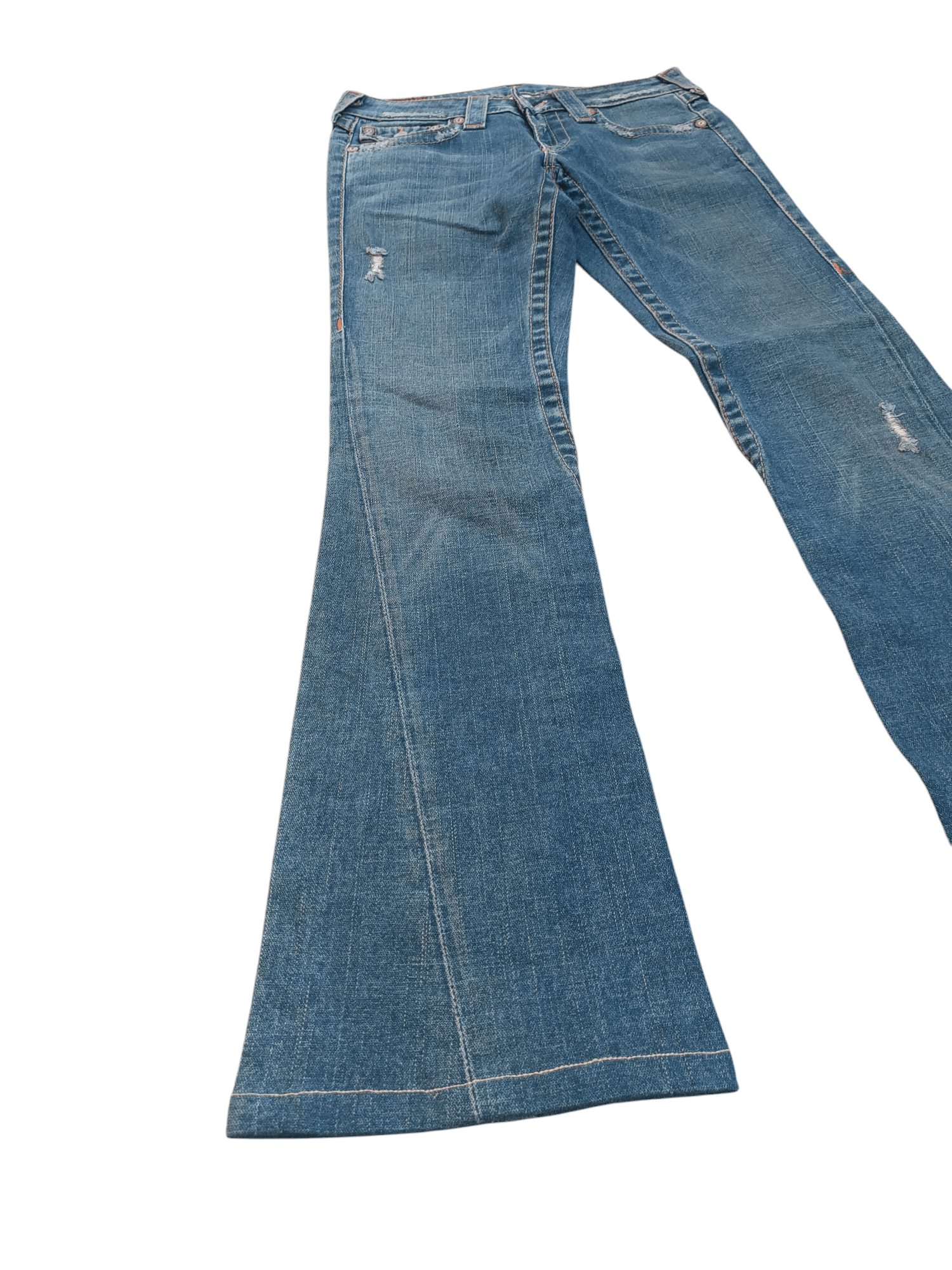 American Apparel × True Religion VINTAGE FLARED 💥 TRUE RELIGION DISTRESSED JOEY DENIM TR12 Size 27" / US 4 / IT 40 - 3 Thumbnail