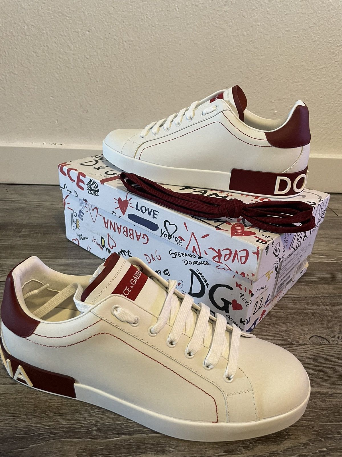 Dolce & Gabbana Dolce & Gabbana CS1760 Red/White Size US 12 / EU 45 - 1 Thumbnail