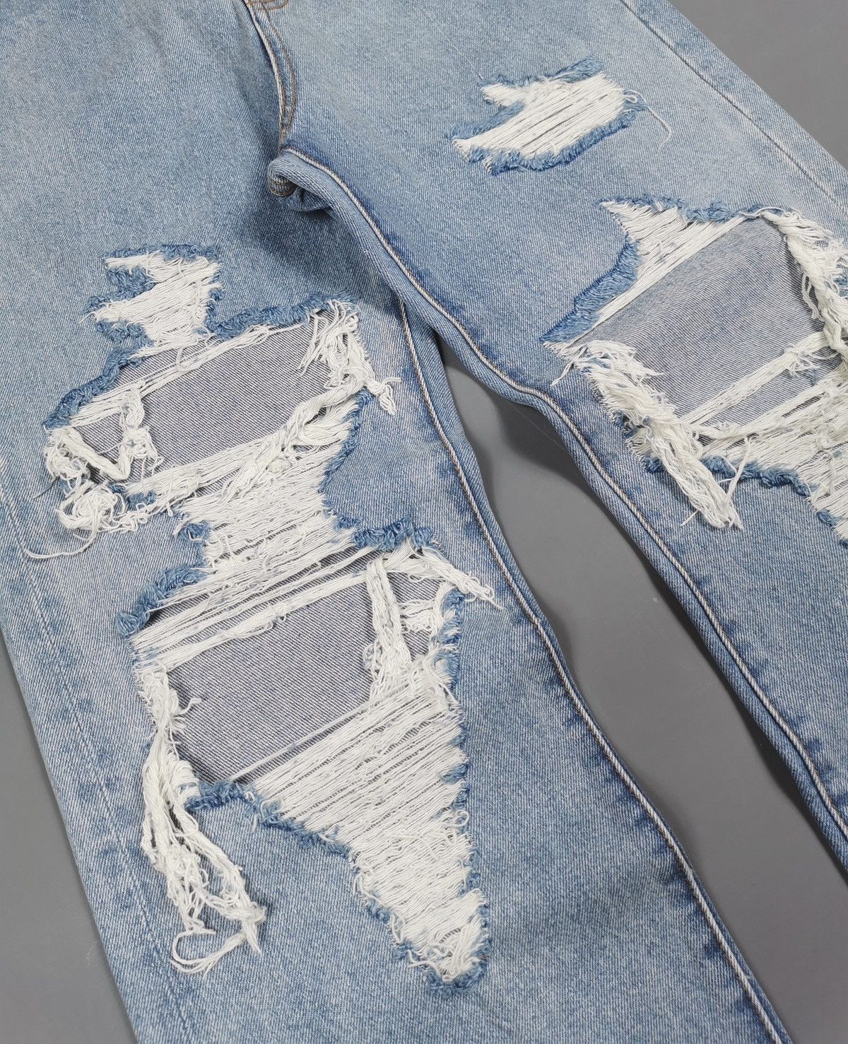 Japanese Brand Thrashed Baggy Saturn Return WWG Distressed Denim Jeans Size US 28 / EU 44 - 3 Thumbnail