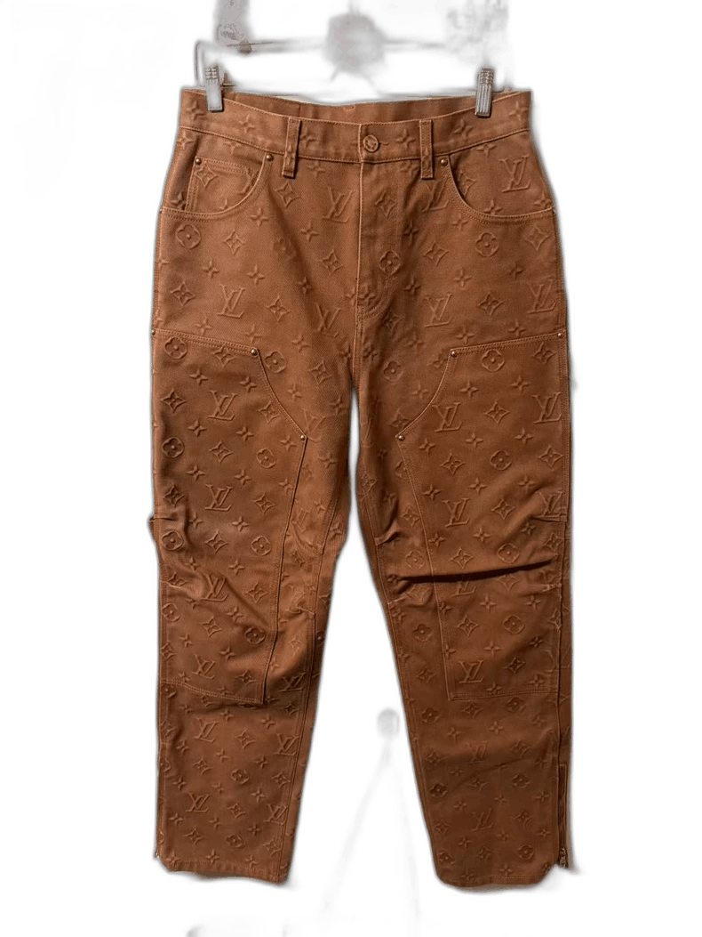 Louis Vuitton Brown LV Logo Pants Size 32-2506 Size US 32 / EU 48 - 1 Thumbnail