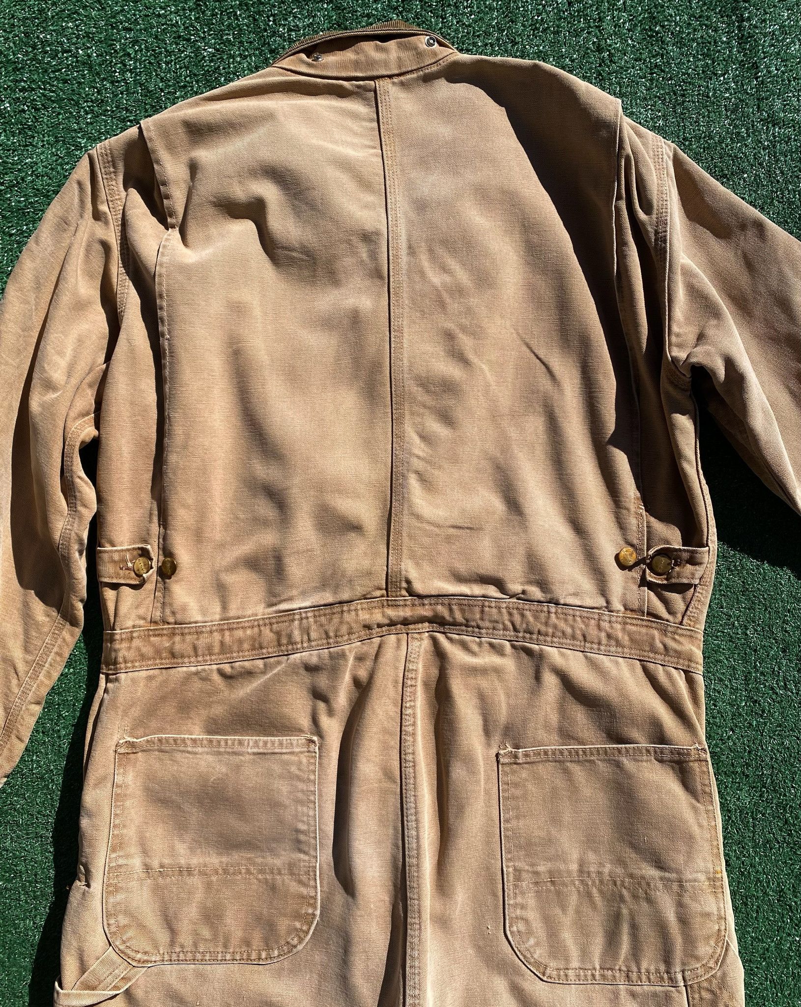 Carhartt 80’s Carhartt Duck Canvas Lined Distressed Coveralls Large Size US 42 / EU 58 - 6 Thumbnail