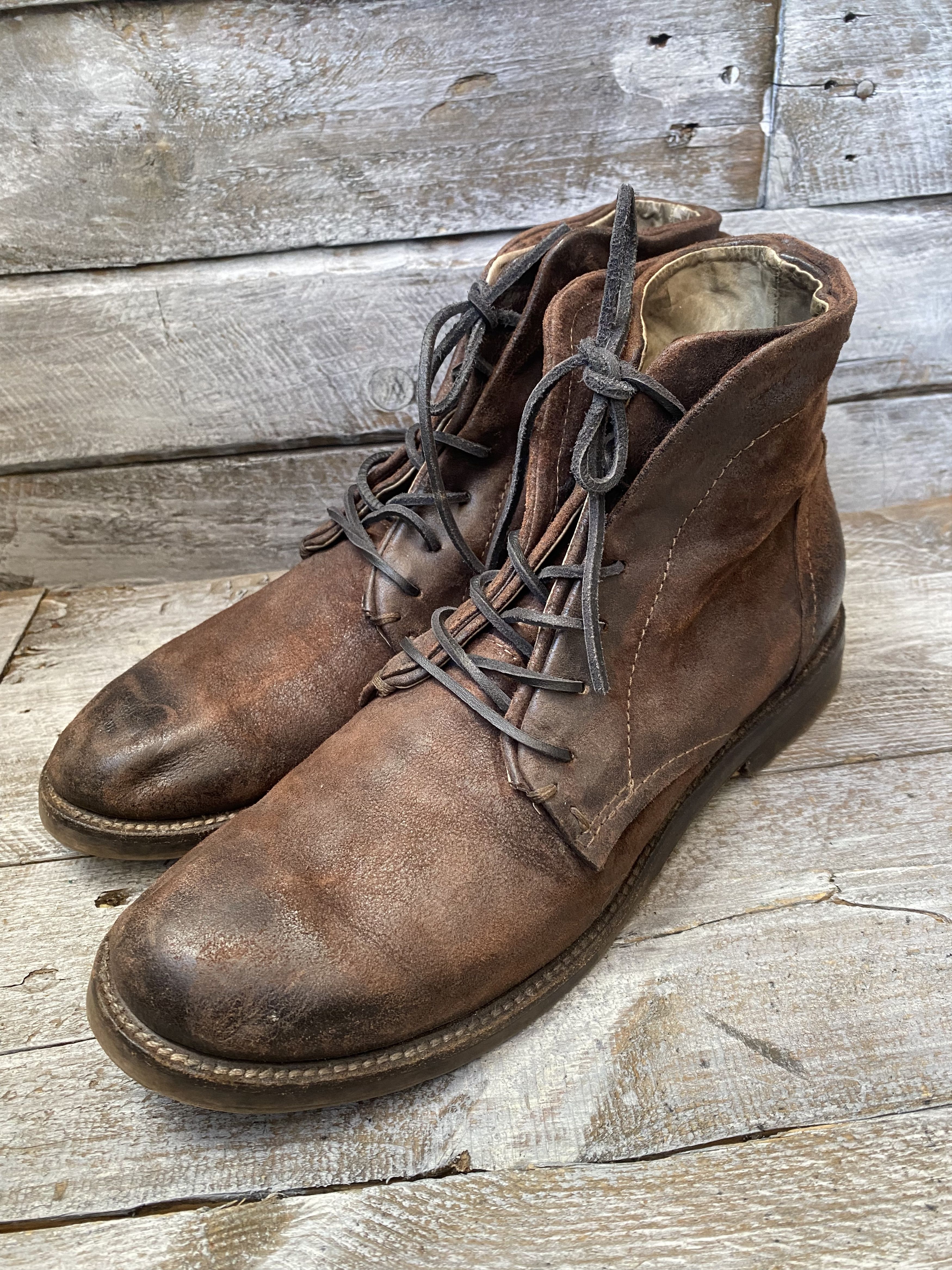 A.S.98 As.98 brown burnished ankle biker combat boots sz 42 Size US 9 / EU 42 - 4 Thumbnail