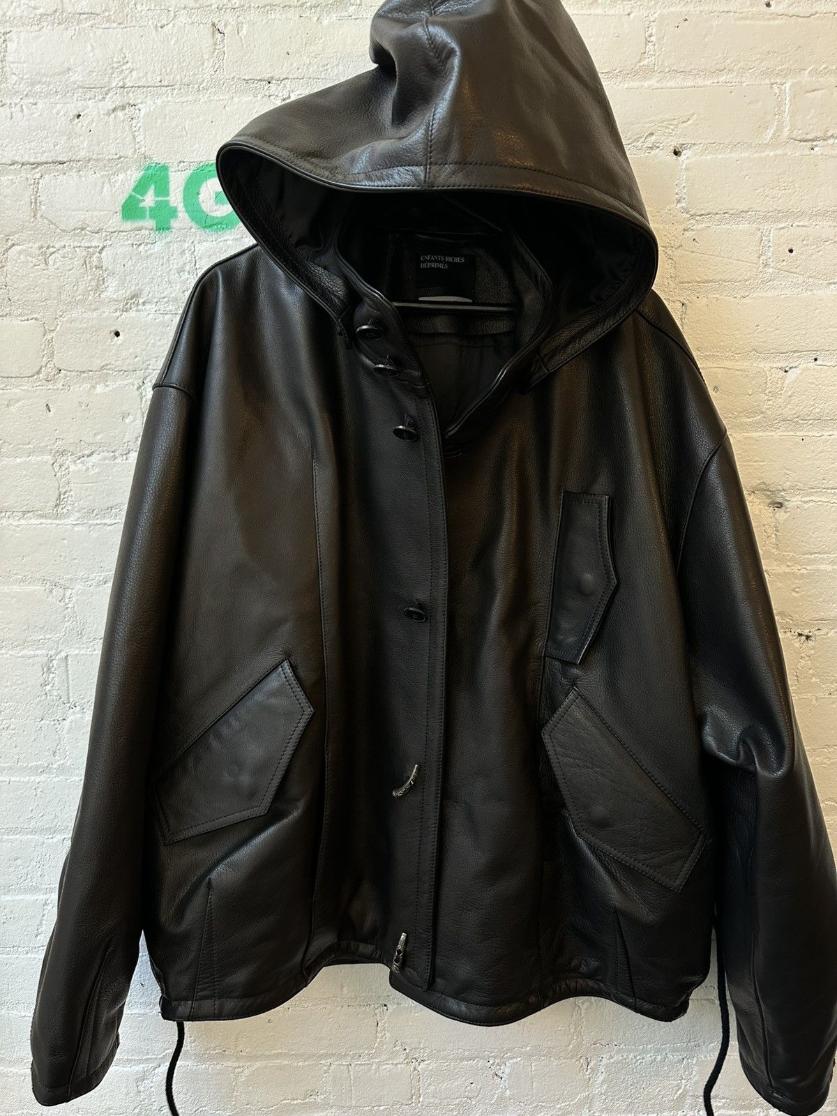 Enfants Riches Deprimes Erd MALCOM LEATHER HOOD JACKET XL Black Leather Size US XL / EU 56 / 4 - 1 Thumbnail