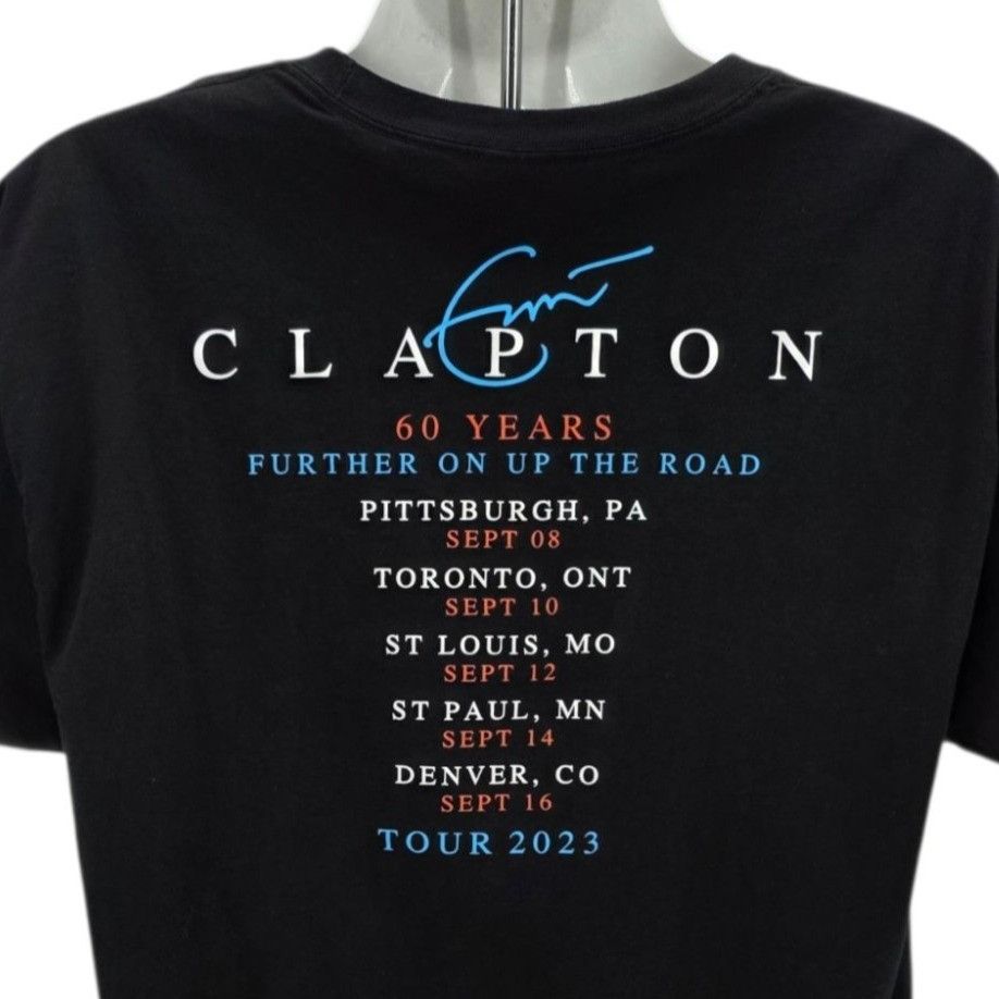 Hanes Hanes Eric Clapton Mens XL Shirt 60 Years Further On Up Tour Size US XL / EU 56 / 4 - 4 Thumbnail