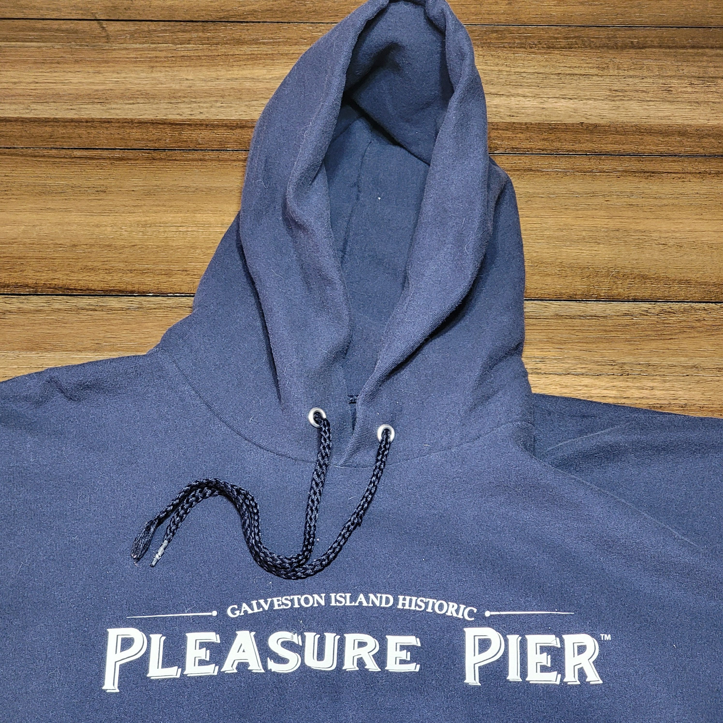 Hanes Galveston Island Pleasure Pier LS Unisex Hoodie (Hanes) - XL Size US XL / EU 56 / 4 - 2 Thumbnail