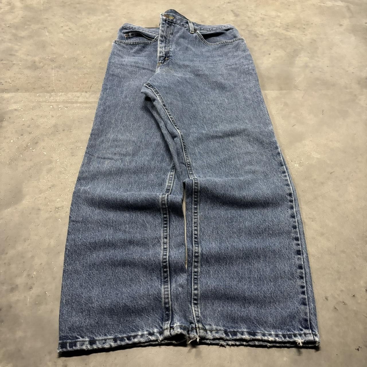 Japanese Brand × Vintage Crazy Vintage Y2K/2000s Medium Wash Essential Denim Jeans! Size US 38 / EU 54 - 3 Thumbnail