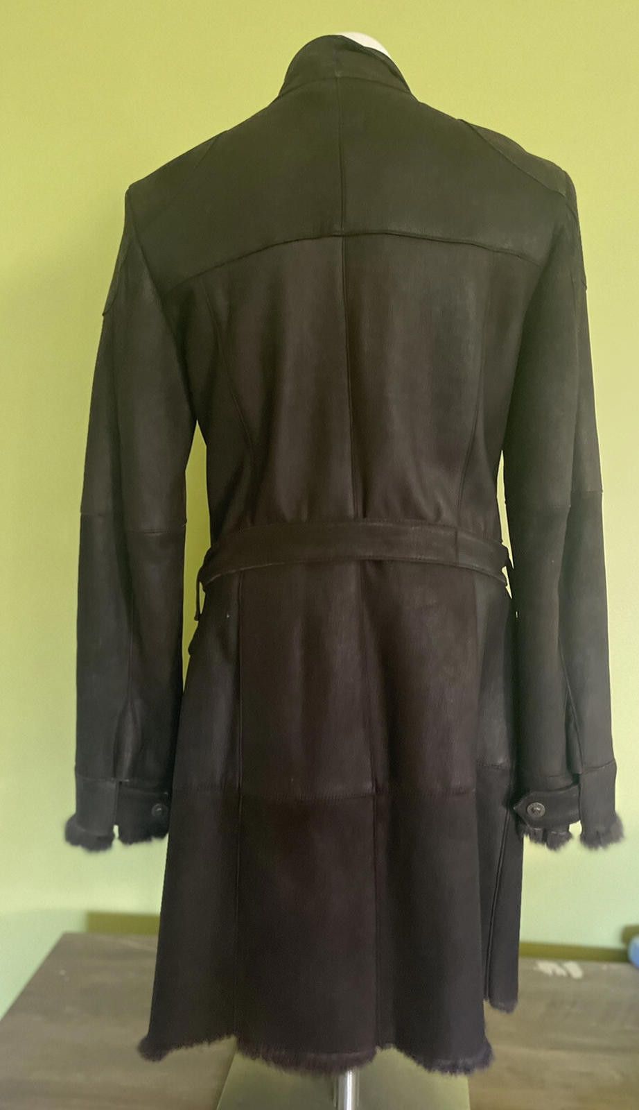 Versace Jeans Couture Versace Genuine Suede Goat Fur Black Shearling Coat Sz S Size S / US 4 / IT 40 - 3 Thumbnail