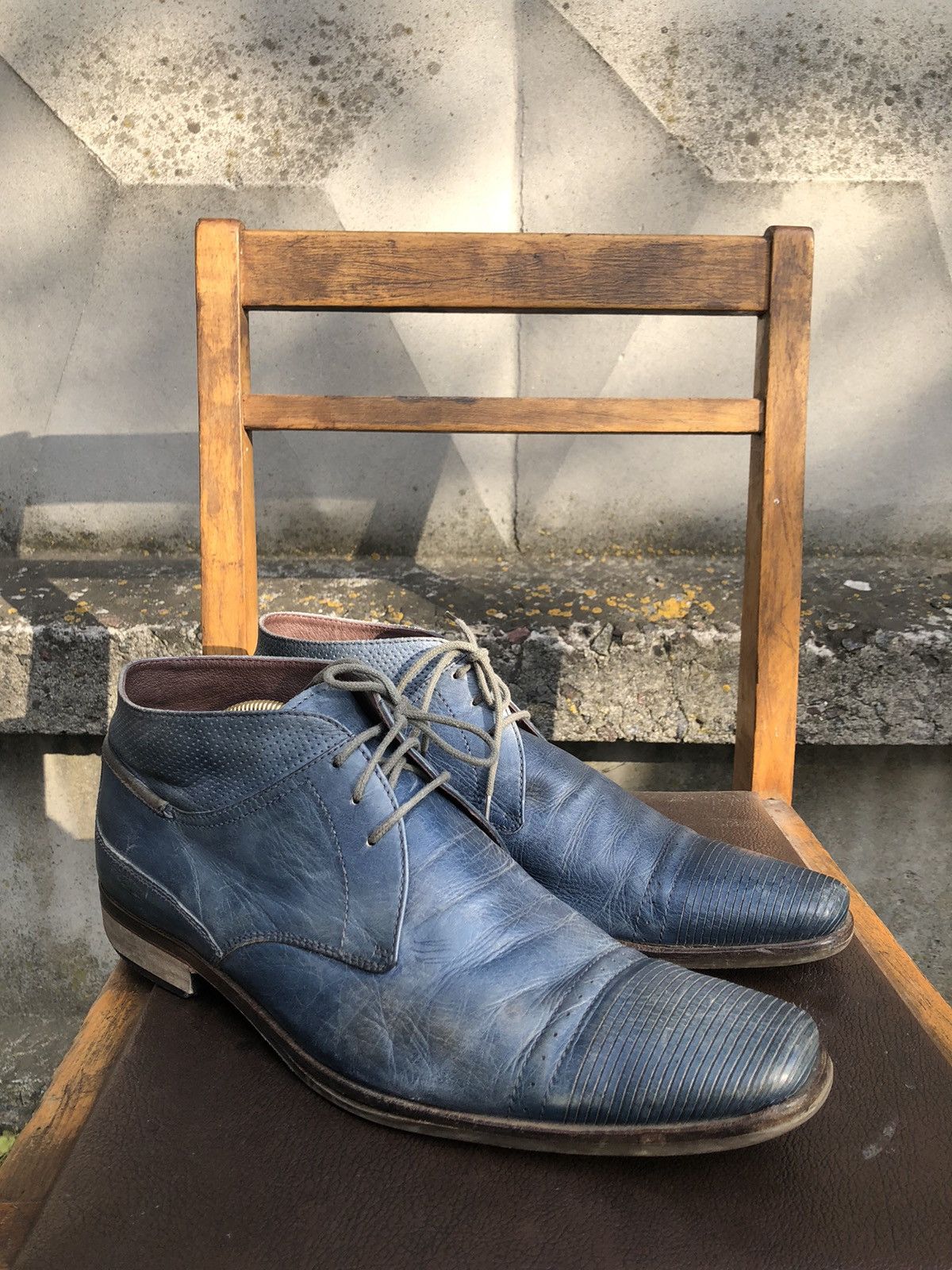 If Six Was Nine × Vintage Italian Vintage Junya Watanabe style Leather Biker shoes Size US 11 / EU 44 - 4 Thumbnail