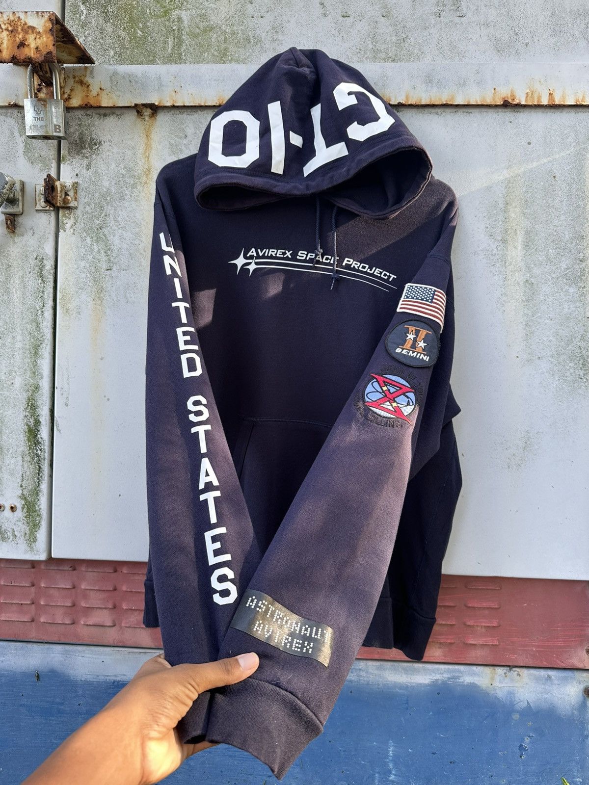 Avirex 👹Avirex Space Project Patchwork Hoodie Size US XL / EU 56 / 4 - 9 Thumbnail