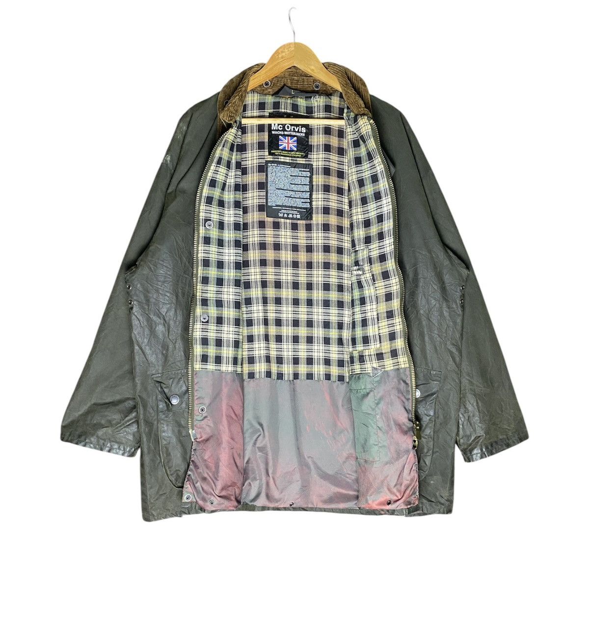 Orvis Vintage Mc Orvis Waxed Tartan Oversize Jacket Size US L / EU 52-54 / 3 - 3 Thumbnail