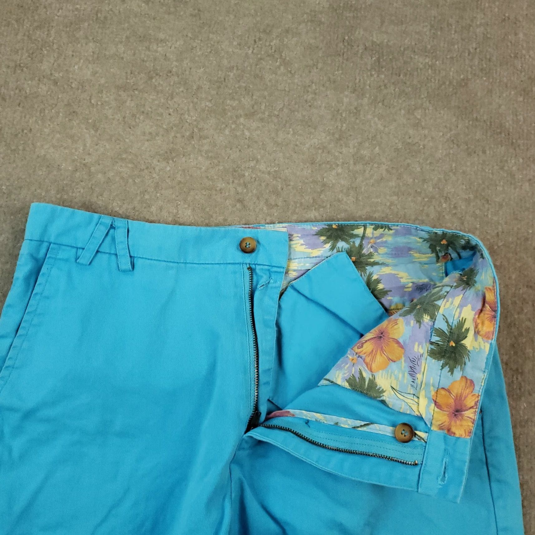 Tommy Bahama Tommy Bahama Mens Chino Shorts Blue 30 Waist Flat Front Casual Pockets Stretch Outdoor Golf Size US 30 / EU 46 - 7 Thumbnail