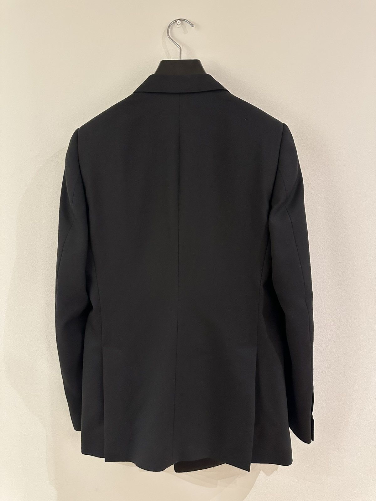 Celine × Hedi Slimane SS20 Tuxedo Jacket Double Breasted Black Wool Gabardine Size 44R - 8 Thumbnail