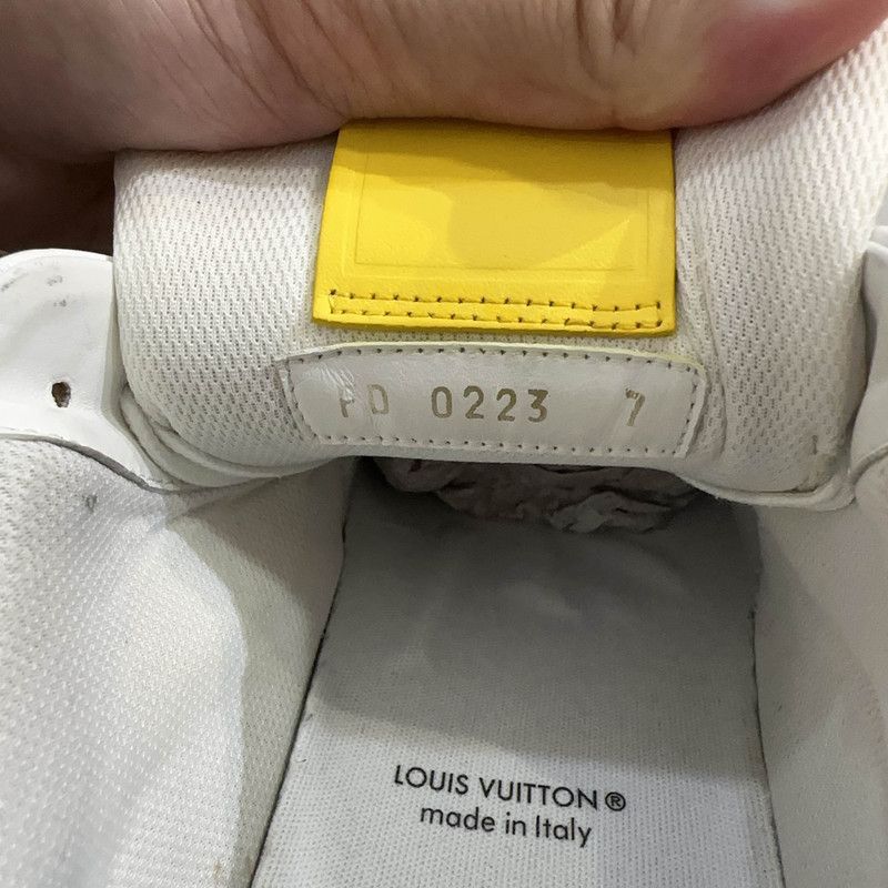 Louis Vuitton Louis Vuitton Yellow and White Low-Top Sneakers -2508 Size US 8 / EU 41 - 3 Thumbnail
