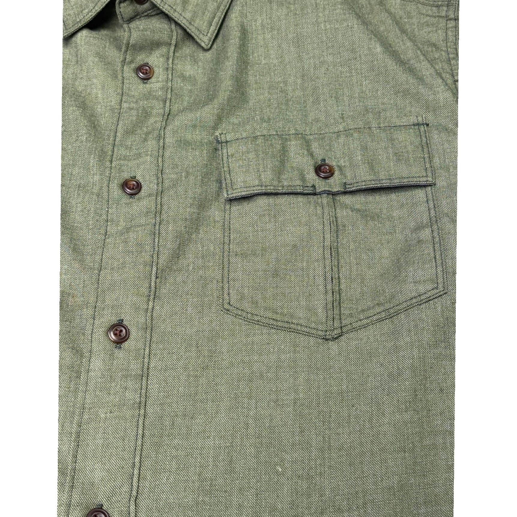 Mountain Hardwear Mountain Hardwear Mens L Olive Green Button Up Long Sleeve Utility Shirt 1050 Size US L / EU 52-54 / 3 - 2 Thumbnail