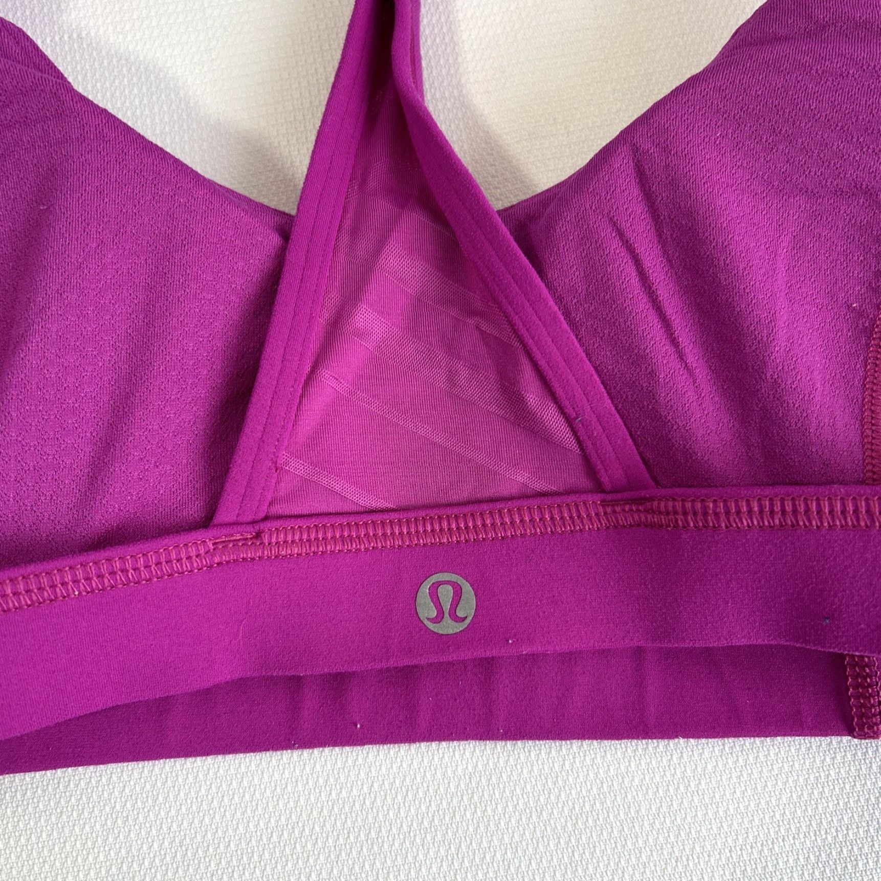 Lululemon Lululemon Break Free Sports Bra Vivid Vision Pink Purple Size 6 Women Activewear Bra Size ONE SIZE - 3 Thumbnail