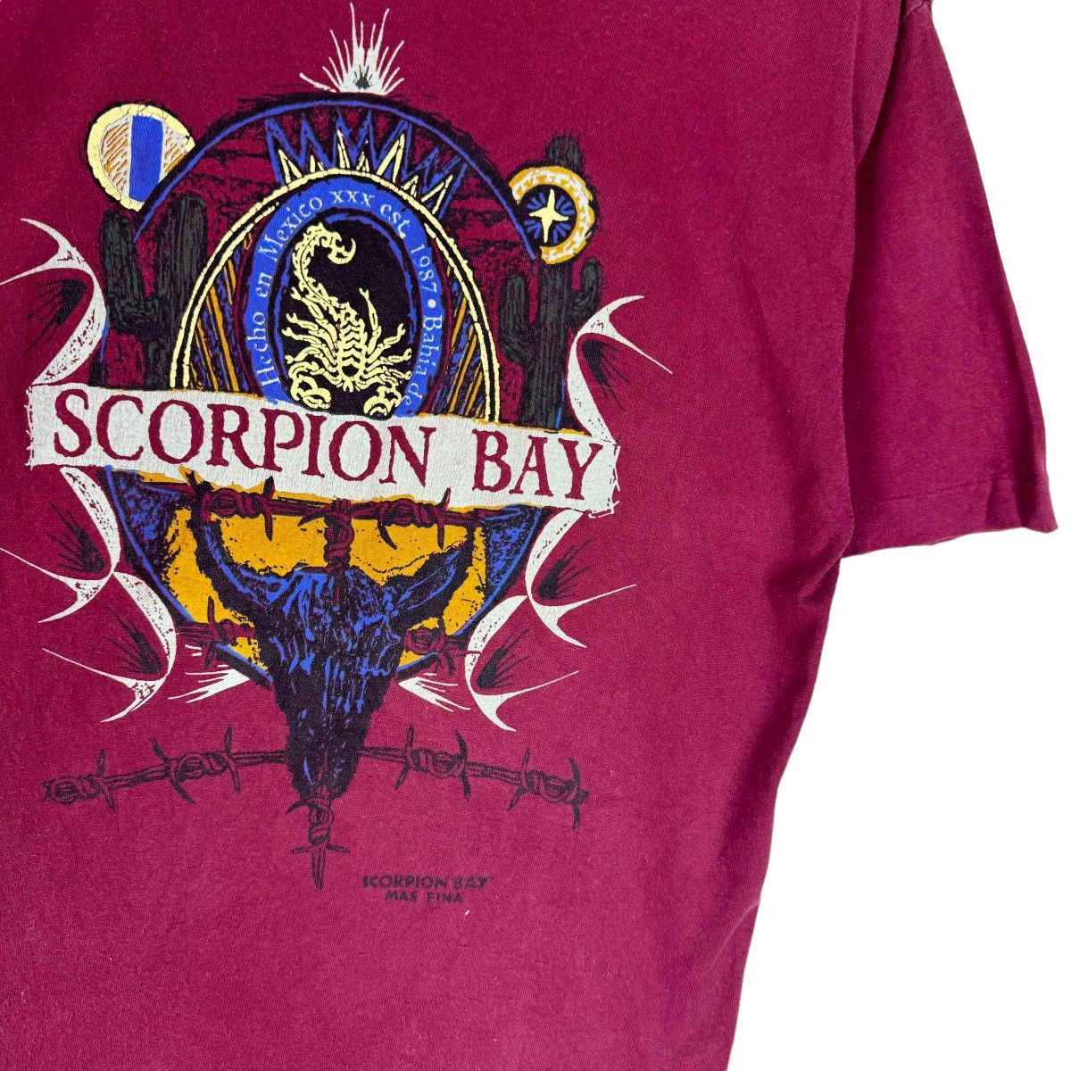 Vintage ☀️90s SCORPION BAY MAS FINA TSHIRT Size US L / EU 52-54 / 3 - 5 Thumbnail