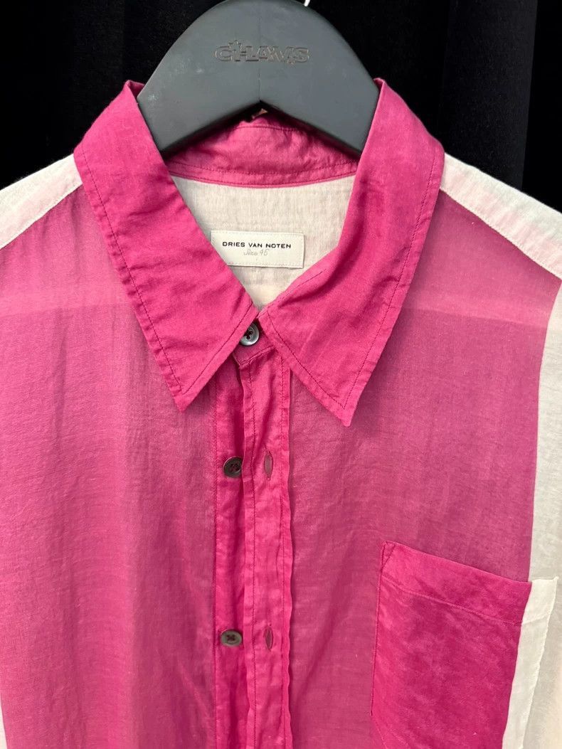 Dries Van Noten Dries Van Noten Color-block Shirt in Cotton and Silk-2507 Size US M / EU 48-50 / 2 - 2 Thumbnail